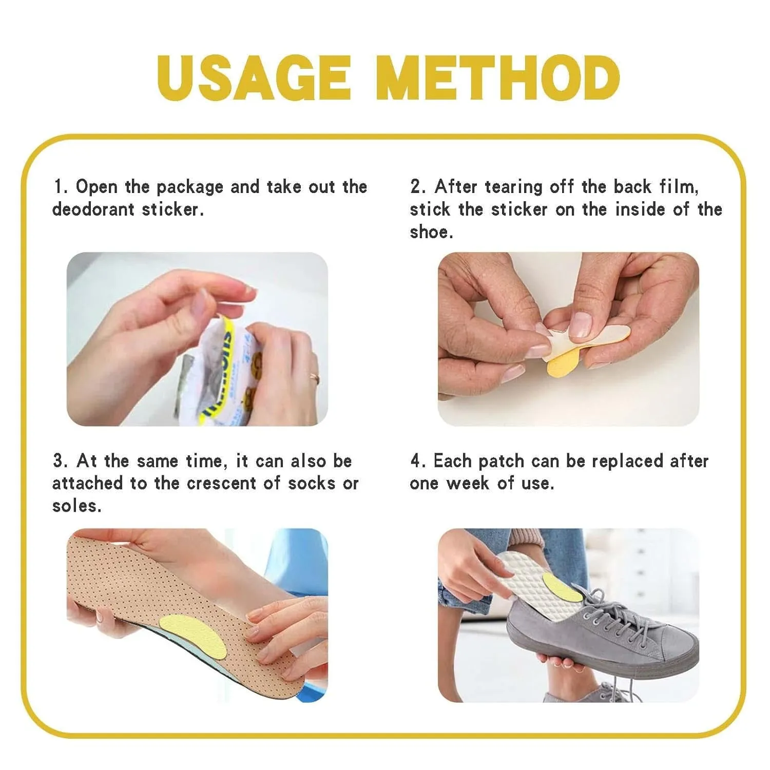 2Pack 10 Pcs Shoe Deodorant Patch