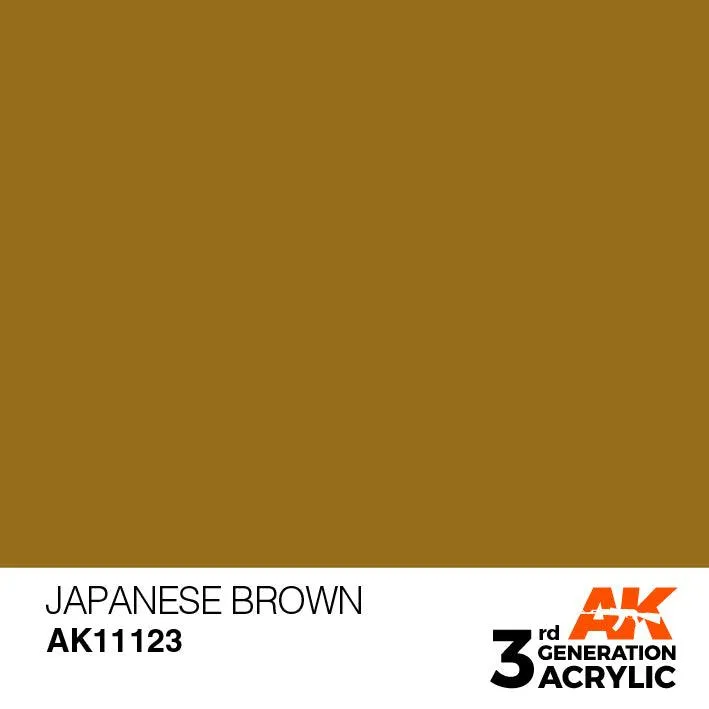 AK Interactive AK11123 3G Japanese Brown Acrylic Paint 17ml