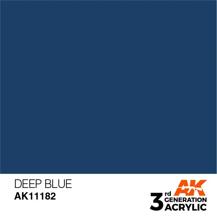 AK Interactive AK11182 3G Deep Blue Acrylic Paint 17ml
