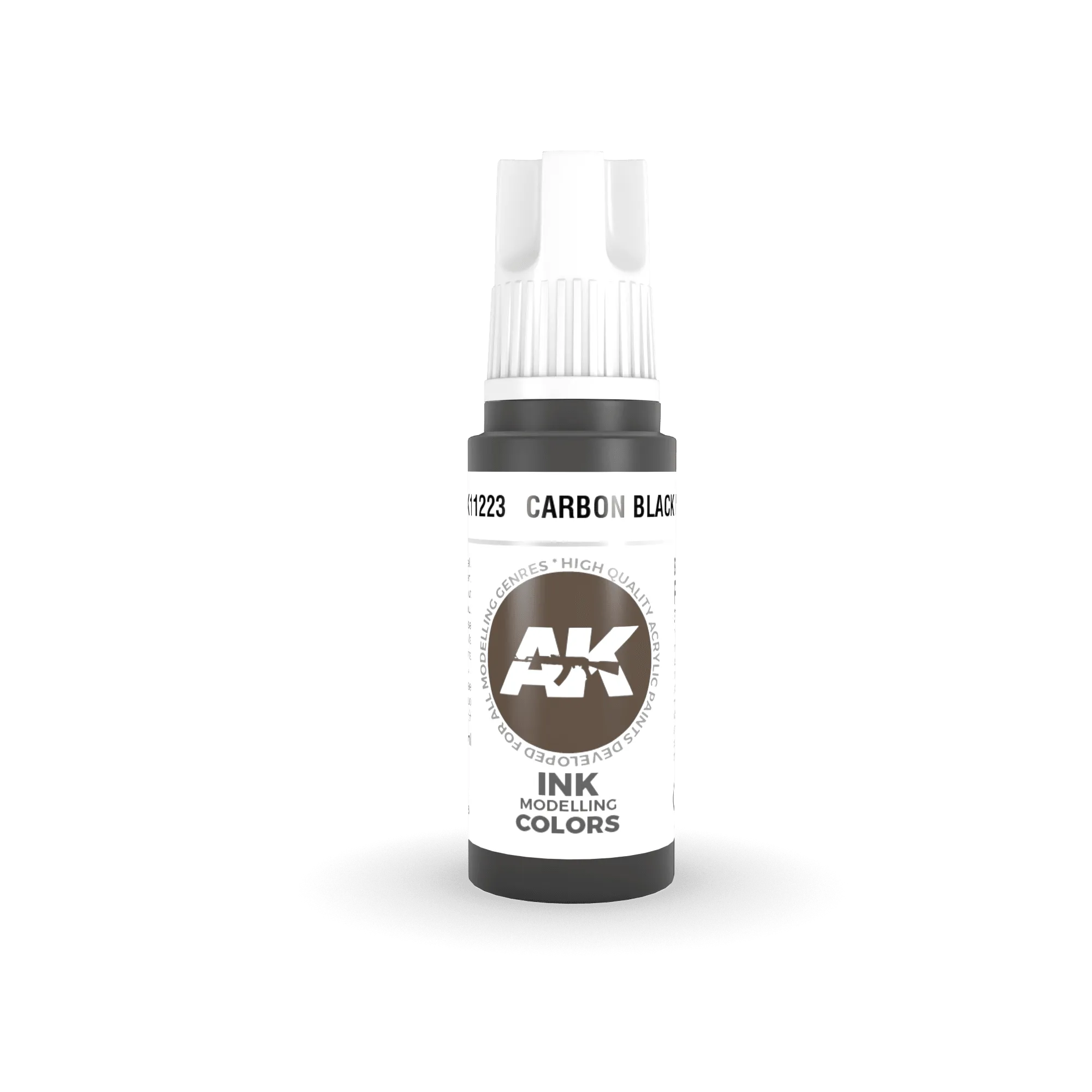 AK Interactive AK11223 3G Carbon Black Ink Acrylic Paint 17ml