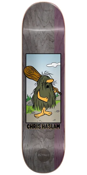 Almost Chris Haslam Captain Caveman R7 Skateboard Deck - Grey - 8.375in