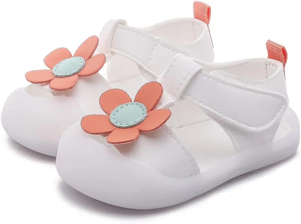 Baby Summer Sandals Breathable Mesh Rubber Sole Non-Slip Outdoor Shoes for Boys and Girls 9-30 Months