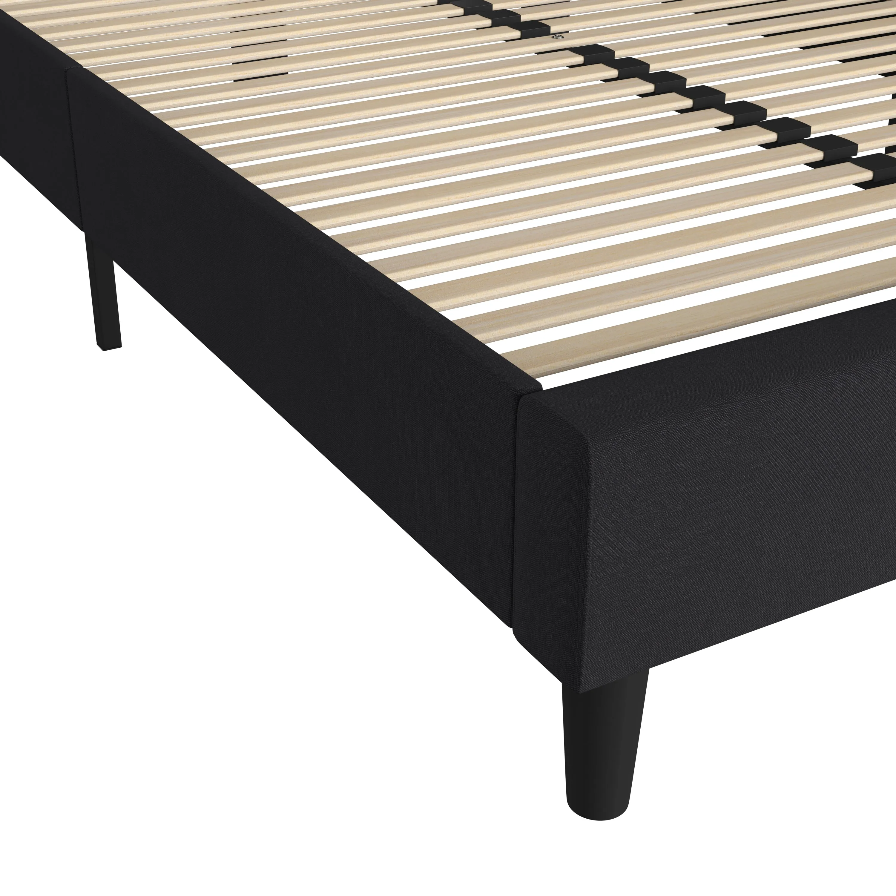 Black Full Size Platform Bed HG-3WPB21-F02-F-BK-GG