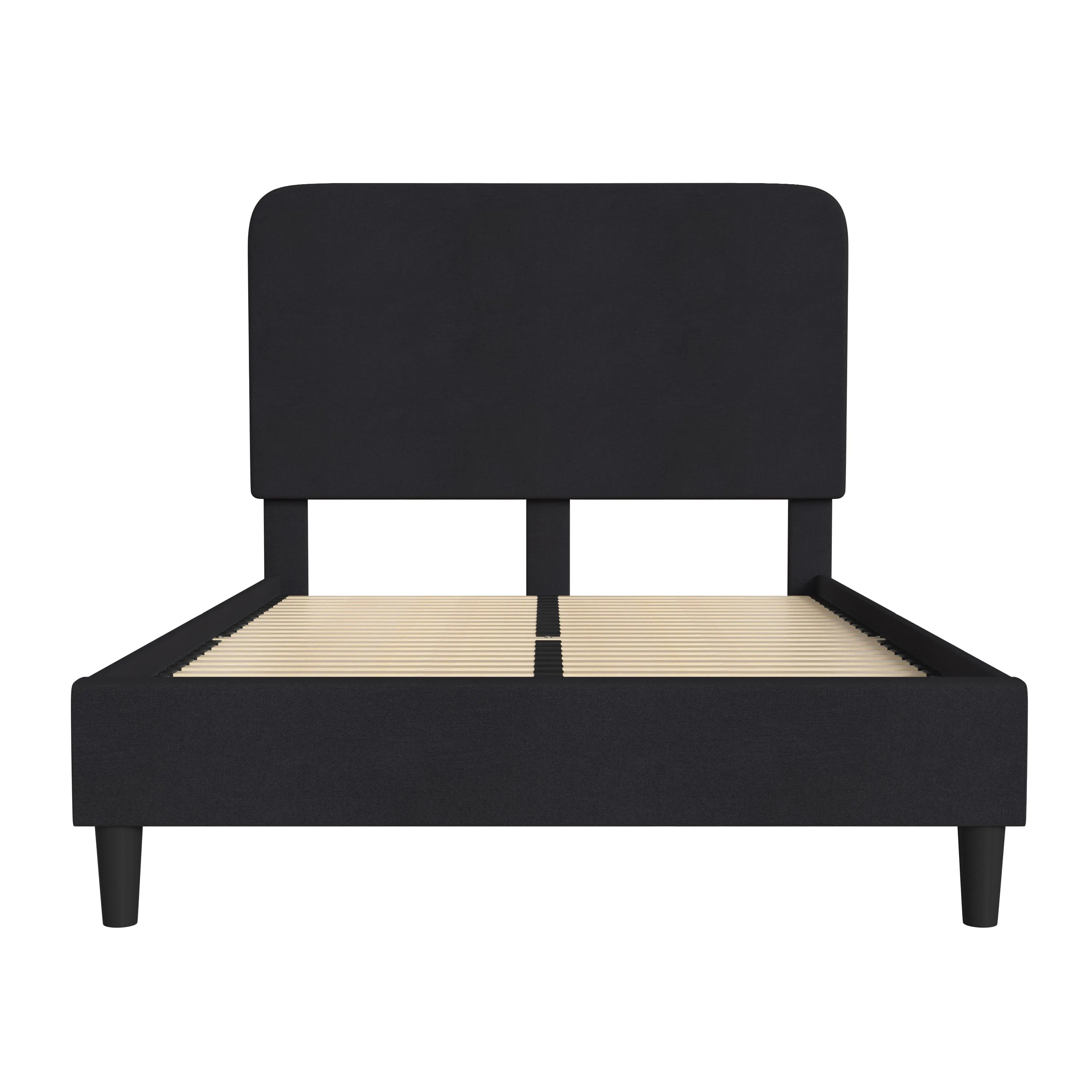Black Full Size Platform Bed HG-3WPB21-F02-F-BK-GG