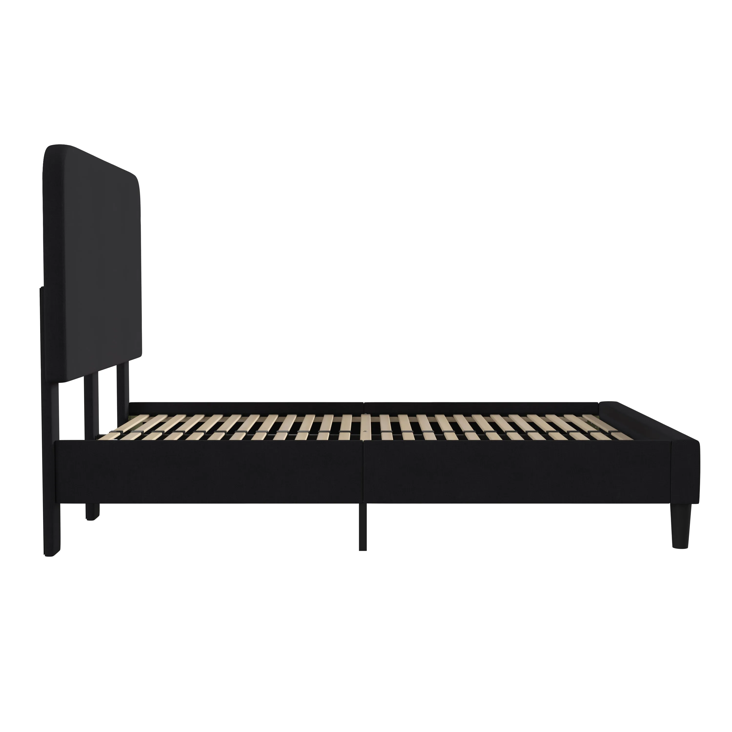 Black Full Size Platform Bed HG-3WPB21-F02-F-BK-GG