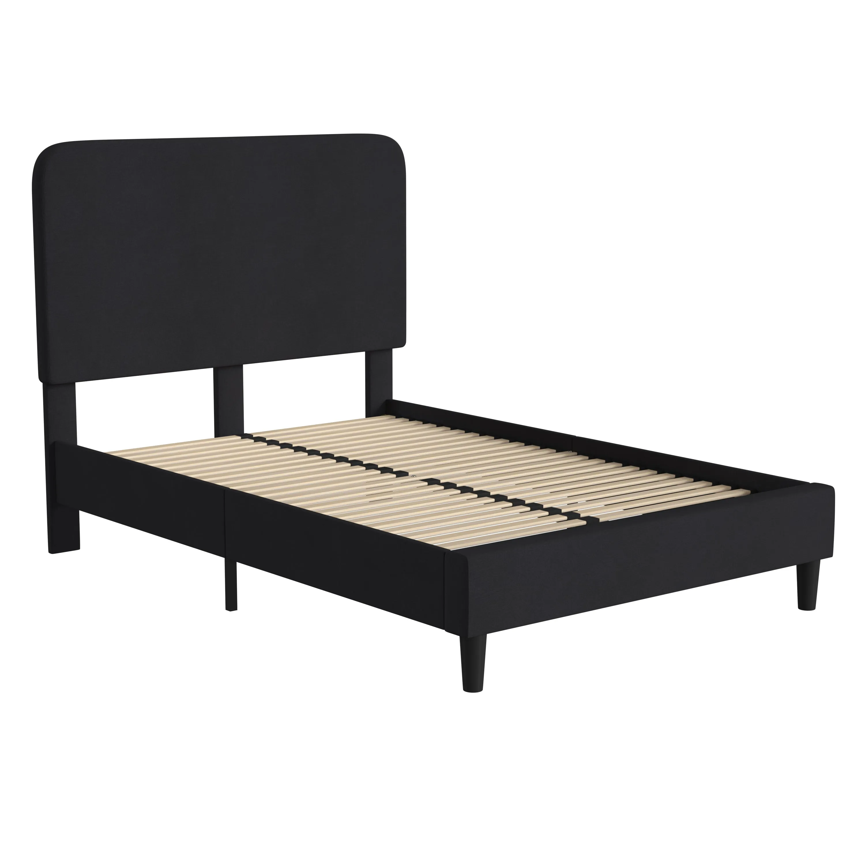 Black Full Size Platform Bed HG-3WPB21-F02-F-BK-GG