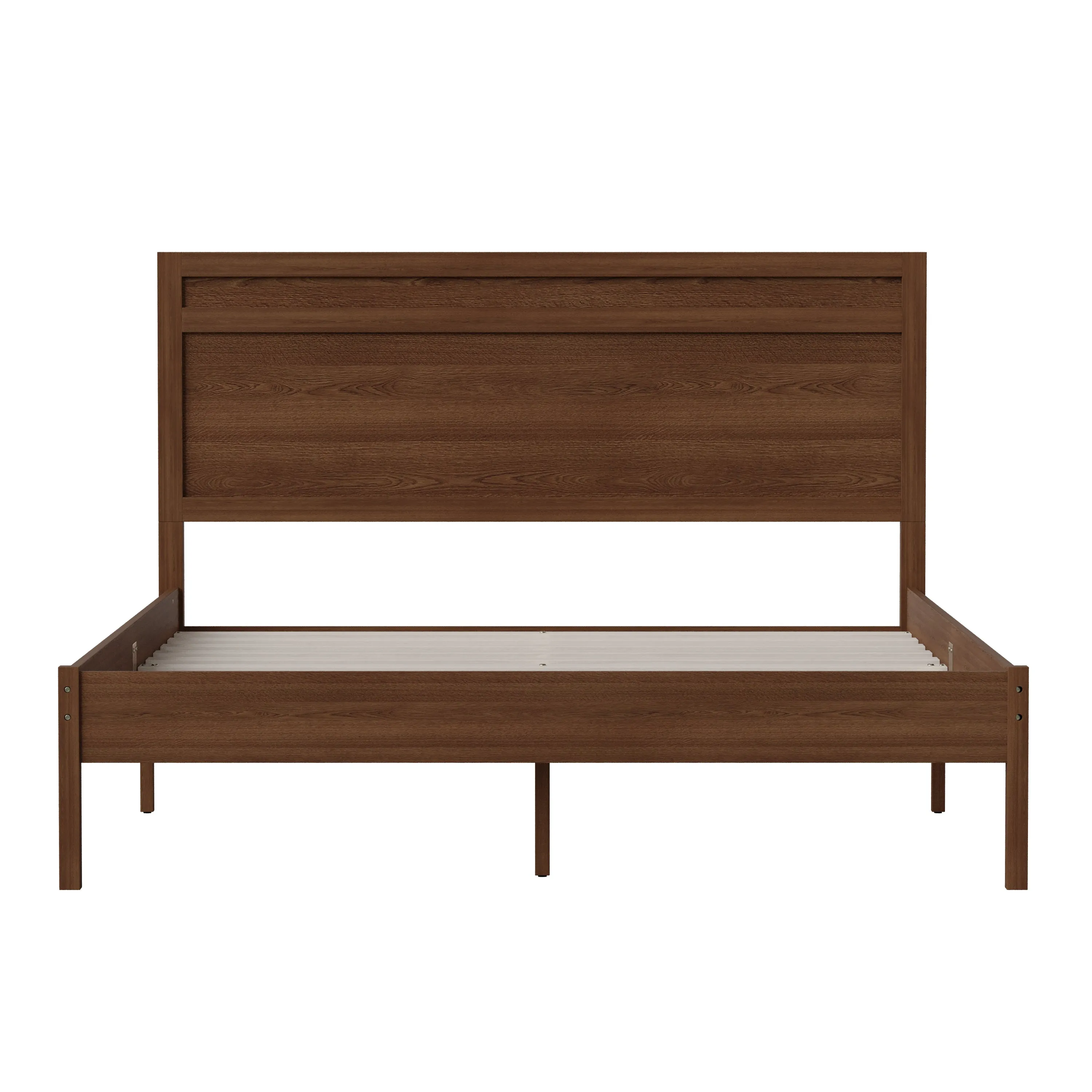 Brown Queen Wood Platform Bed MG-09003QB-Q-BRN-GG