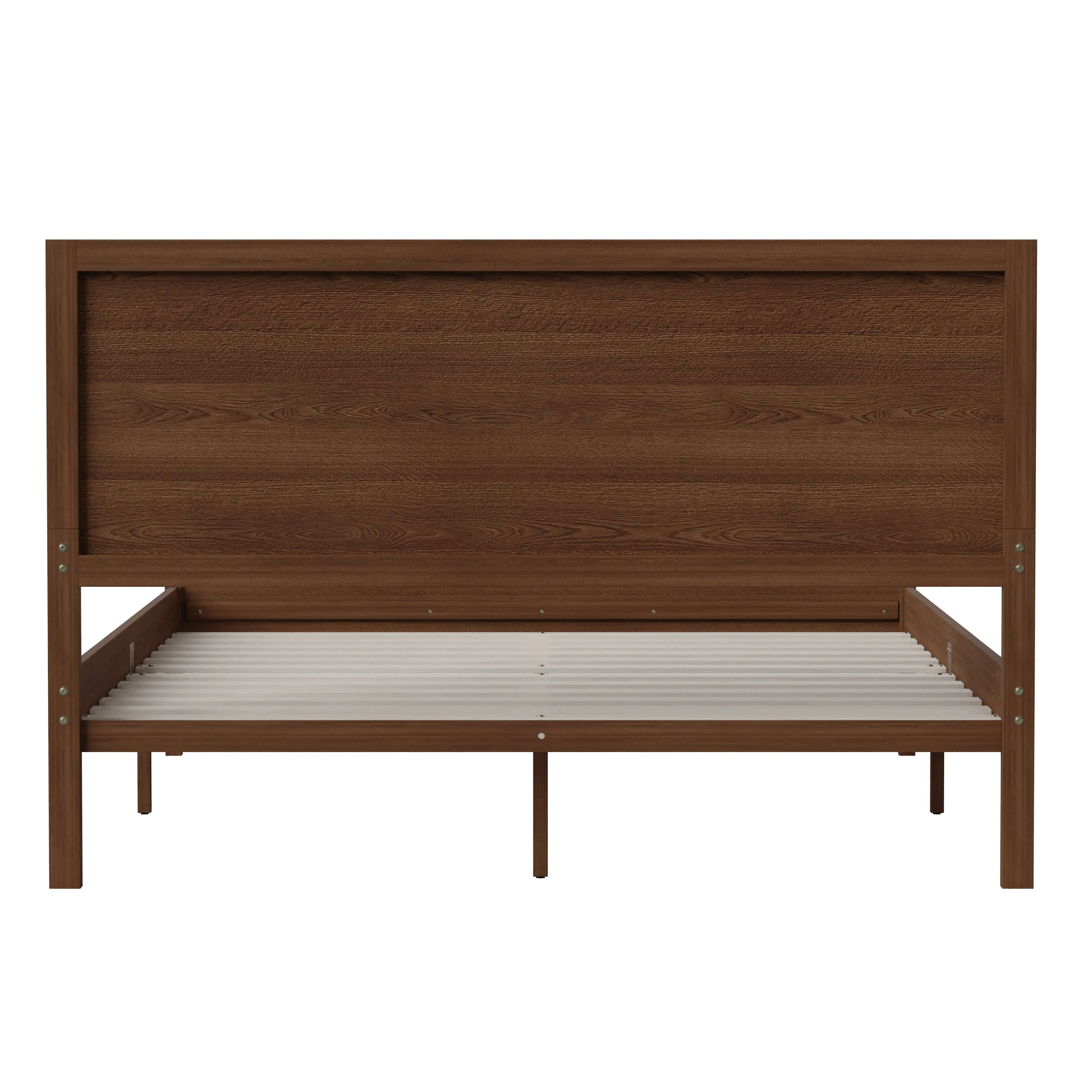 Brown Queen Wood Platform Bed MG-09003QB-Q-BRN-GG