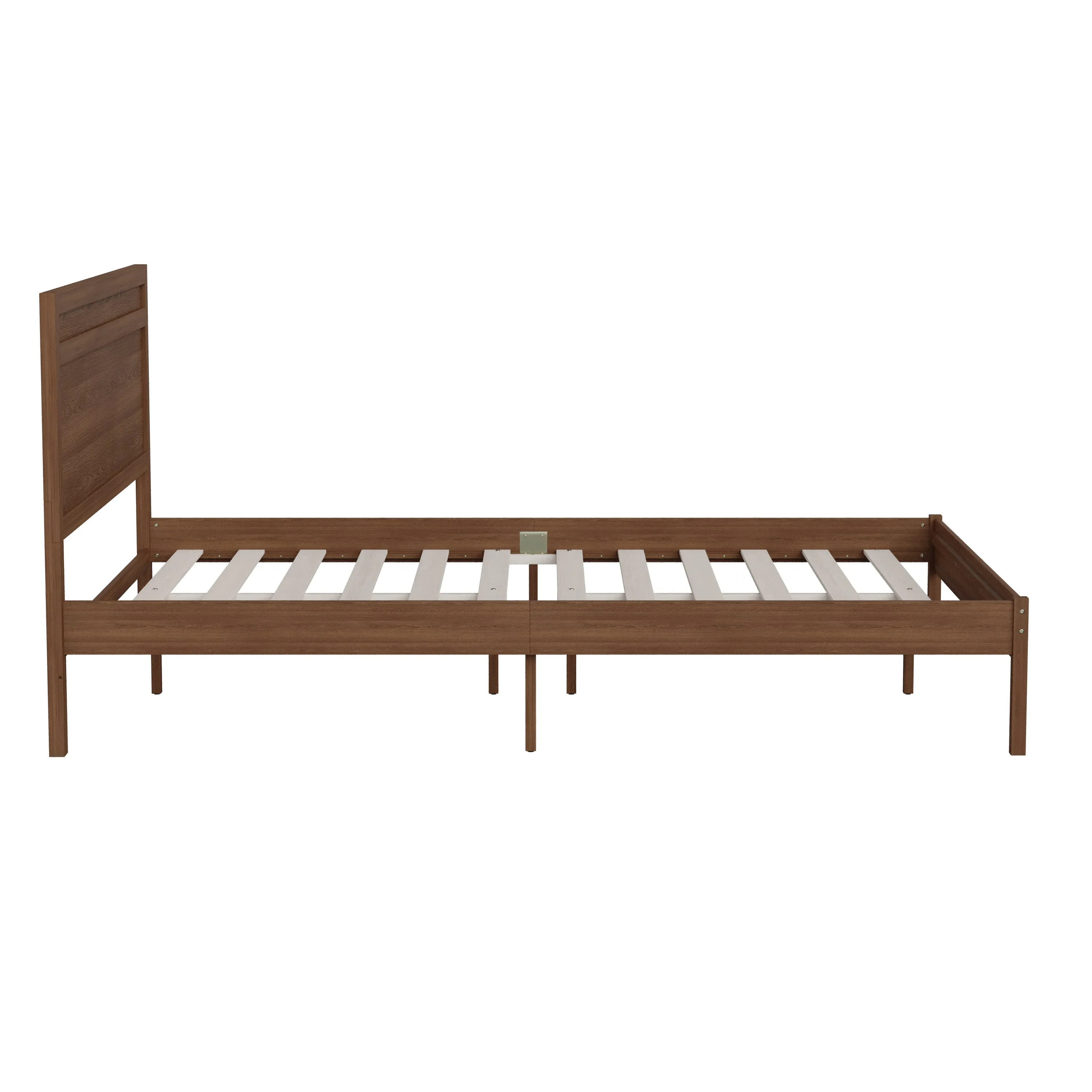 Brown Queen Wood Platform Bed MG-09003QB-Q-BRN-GG