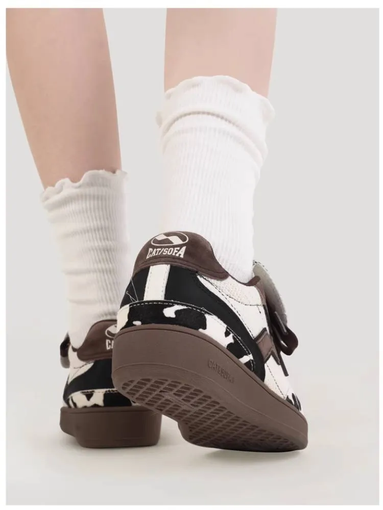 Cow white skateboard shoes【s0000008300】