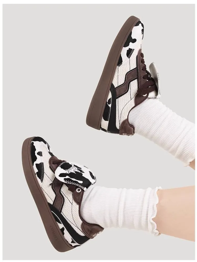 Cow white skateboard shoes【s0000008300】