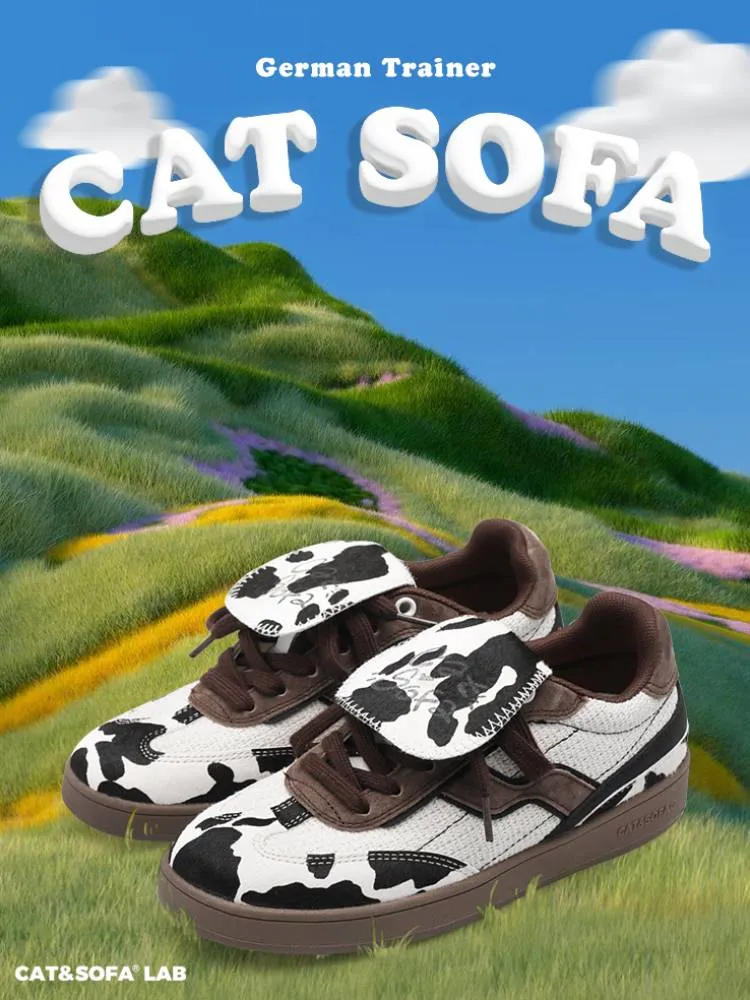 Cow white skateboard shoes【s0000008300】