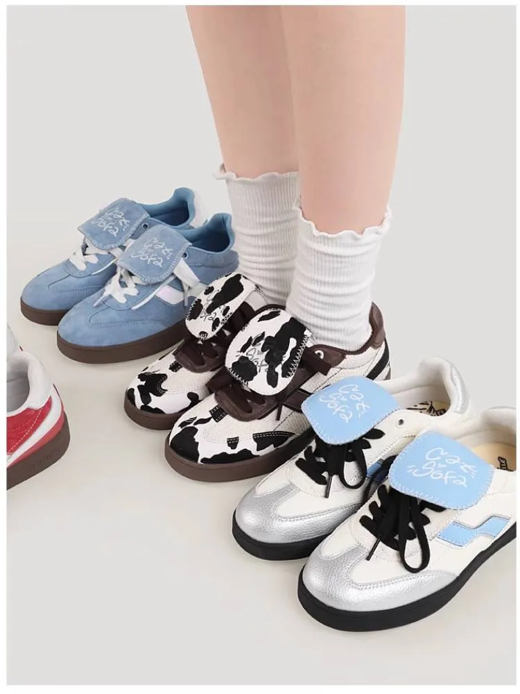 Cow white skateboard shoes【s0000008300】