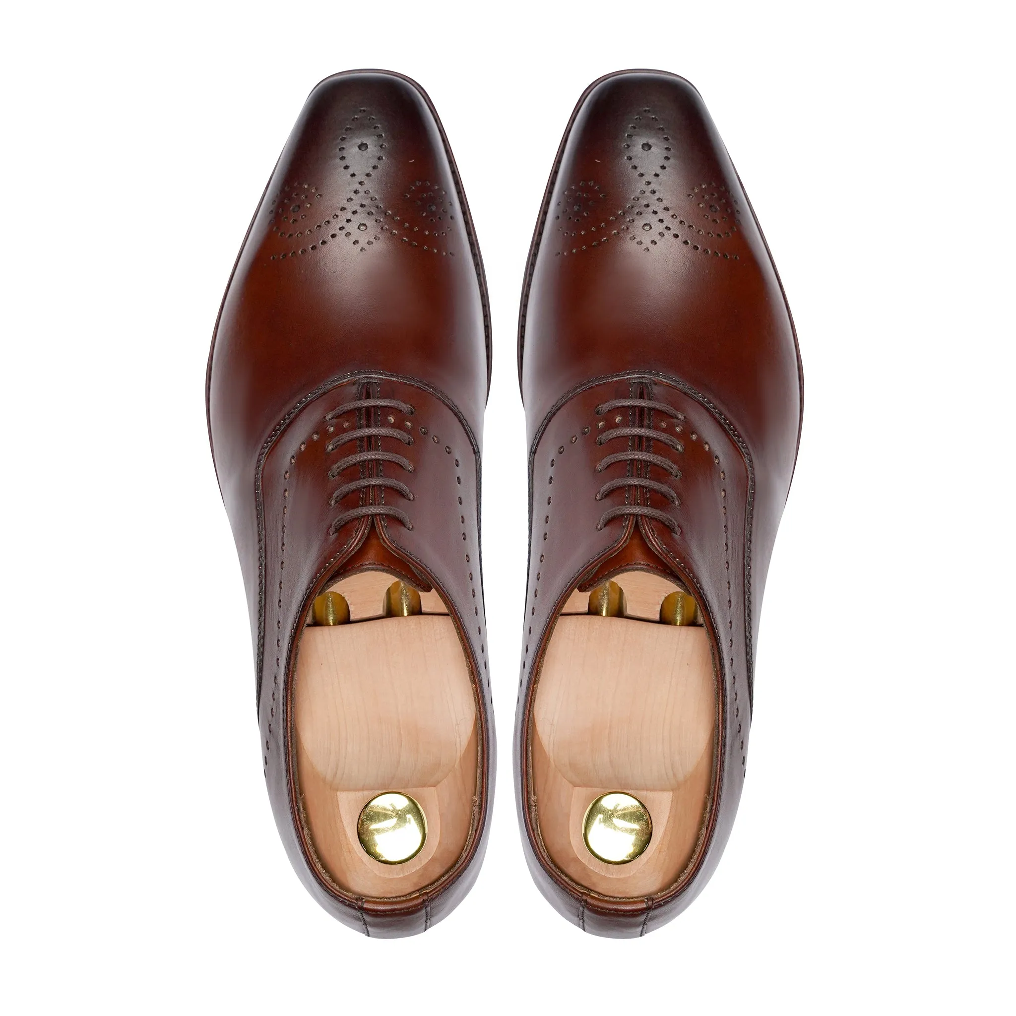 Elio - Men's Reddish Brown Calf Leather Oxford Shoe