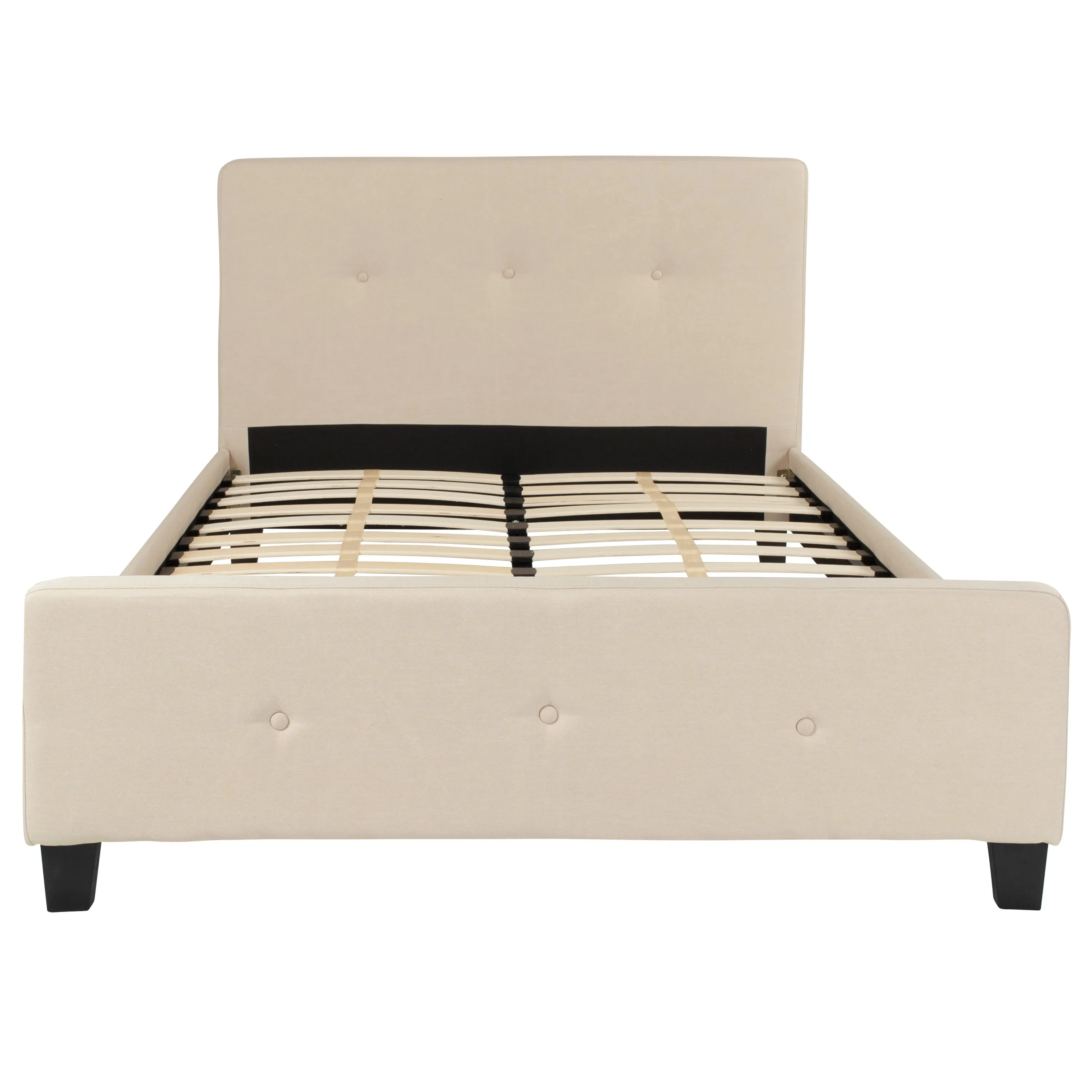 Full Platform Bed-Beige HG-18-GG