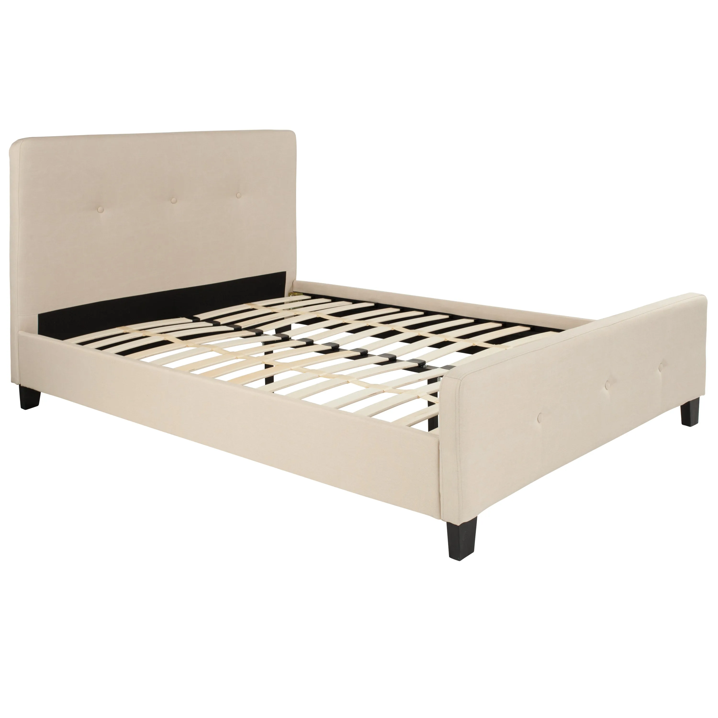 Full Platform Bed-Beige HG-18-GG