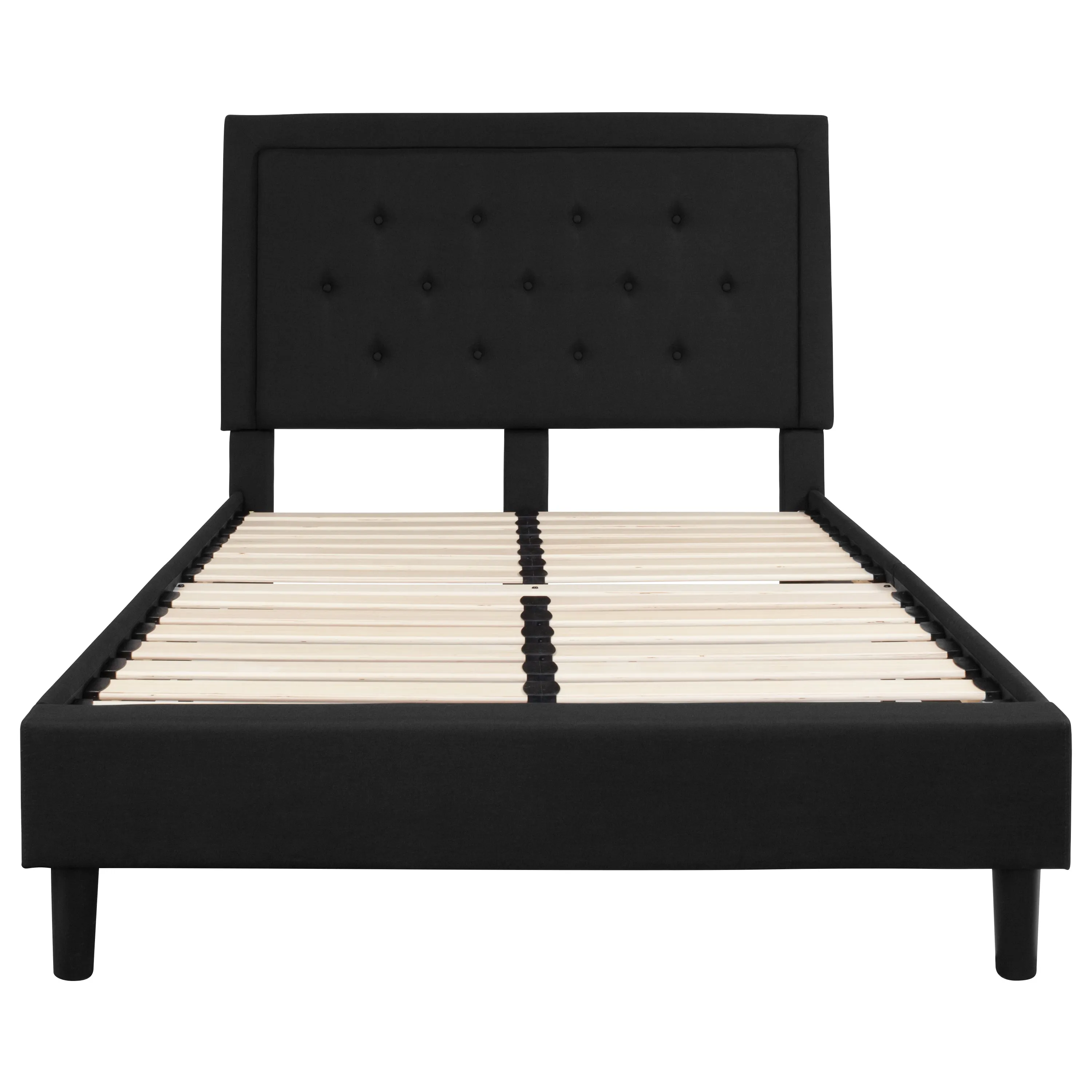 Full Platform Bed-Black SL-BK5-F-BK-GG