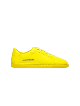 Grape Leather Sneakers—saffron yellow