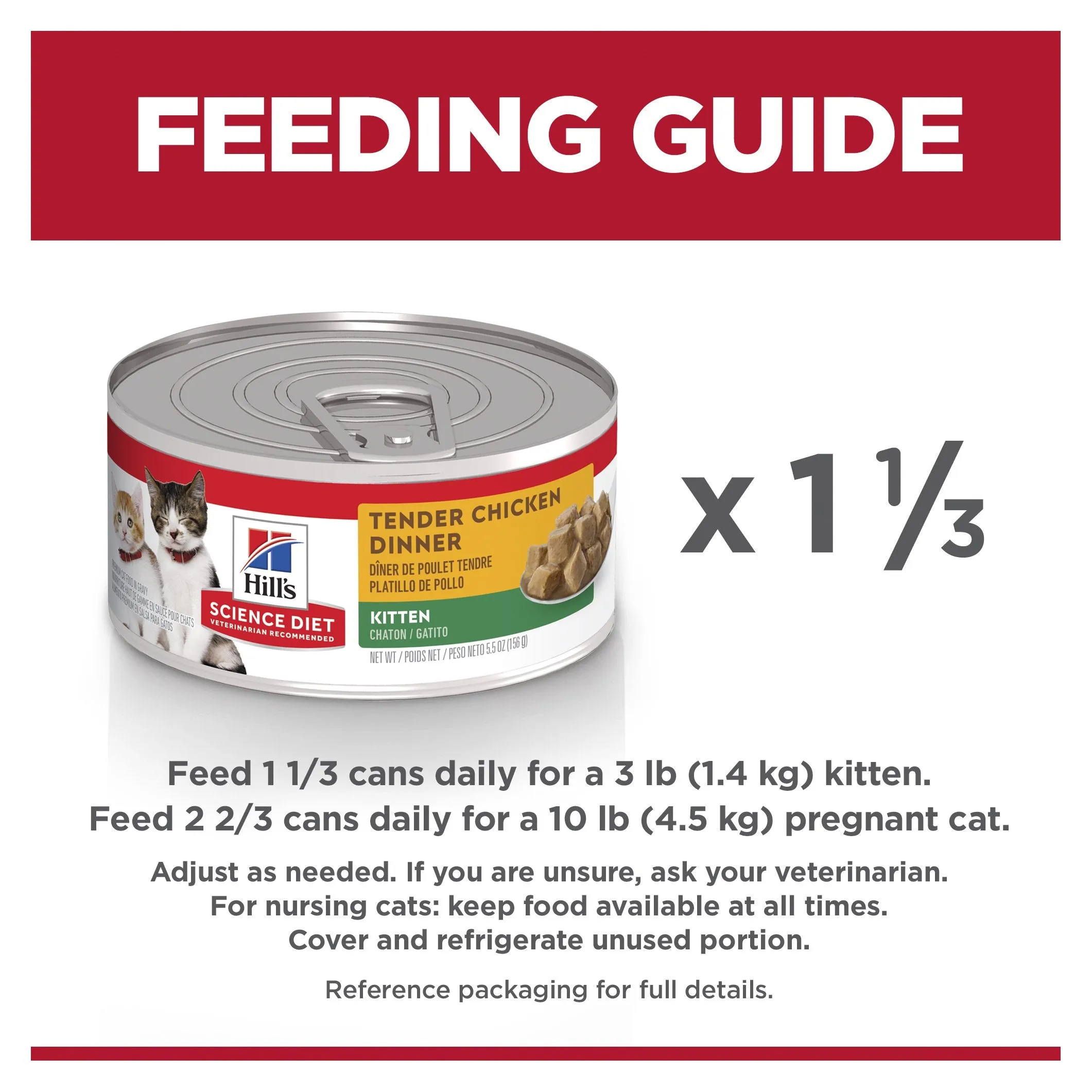 Hills Science Diet Kitten Tender Dinners Chicken Canned Cat Food 156g x 24