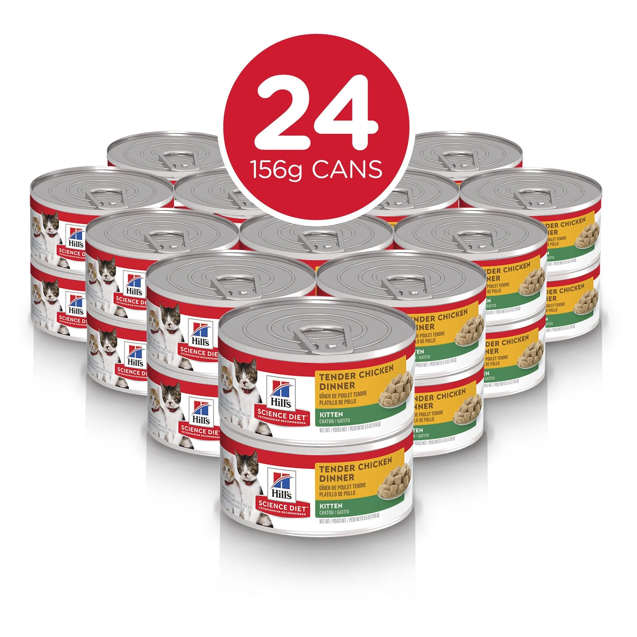 Hills Science Diet Kitten Tender Dinners Chicken Canned Cat Food 156g x 24