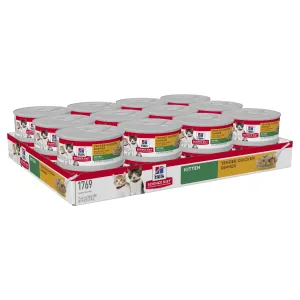 Hills Science Diet Kitten Tender Dinners Chicken Canned Cat Food 156g x 24