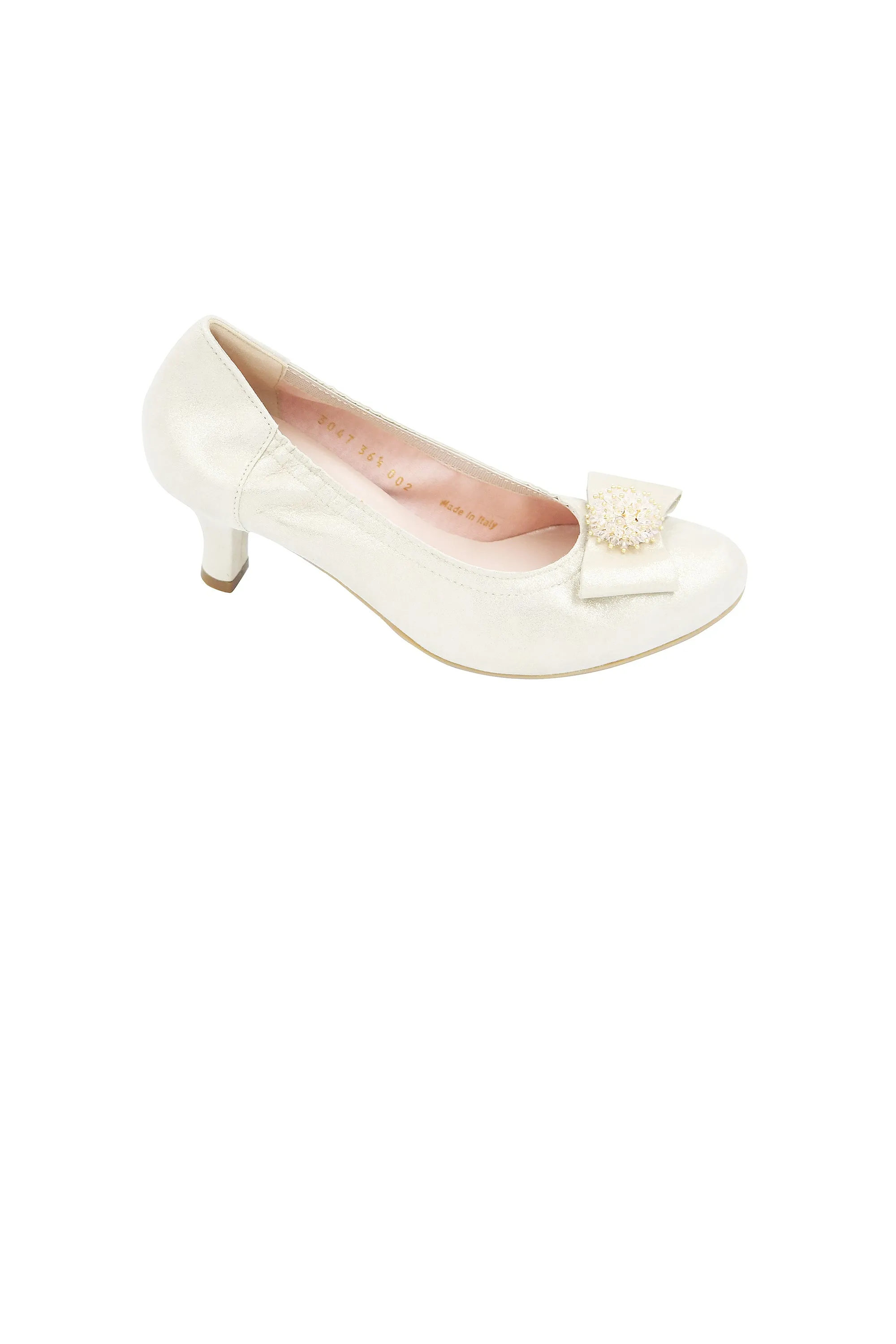Le Babe Kitten Heel Luce Gold With Jewel Detail On The Front - Style 3047 (11)