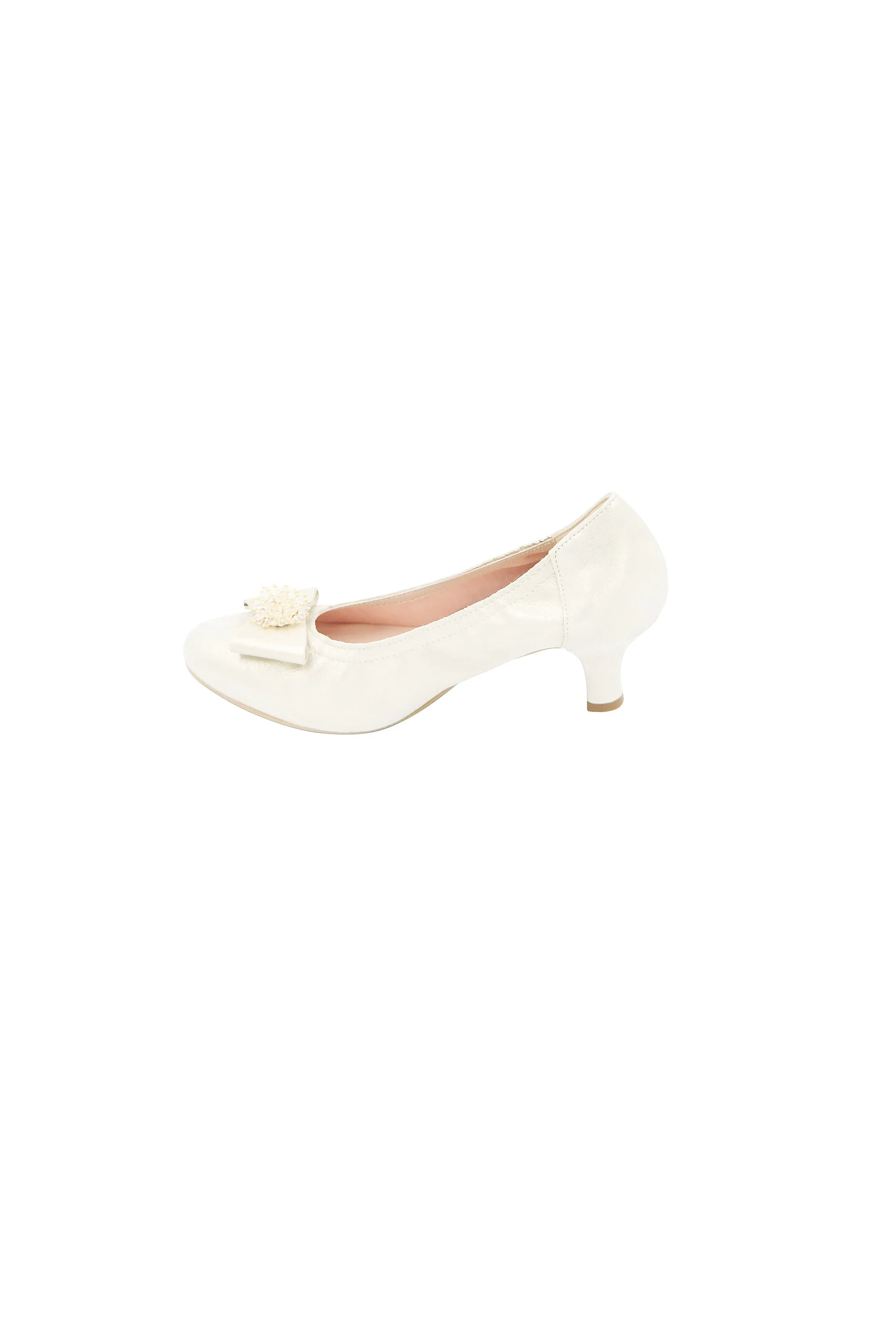 Le Babe Kitten Heel Luce Gold With Jewel Detail On The Front - Style 3047 (11)