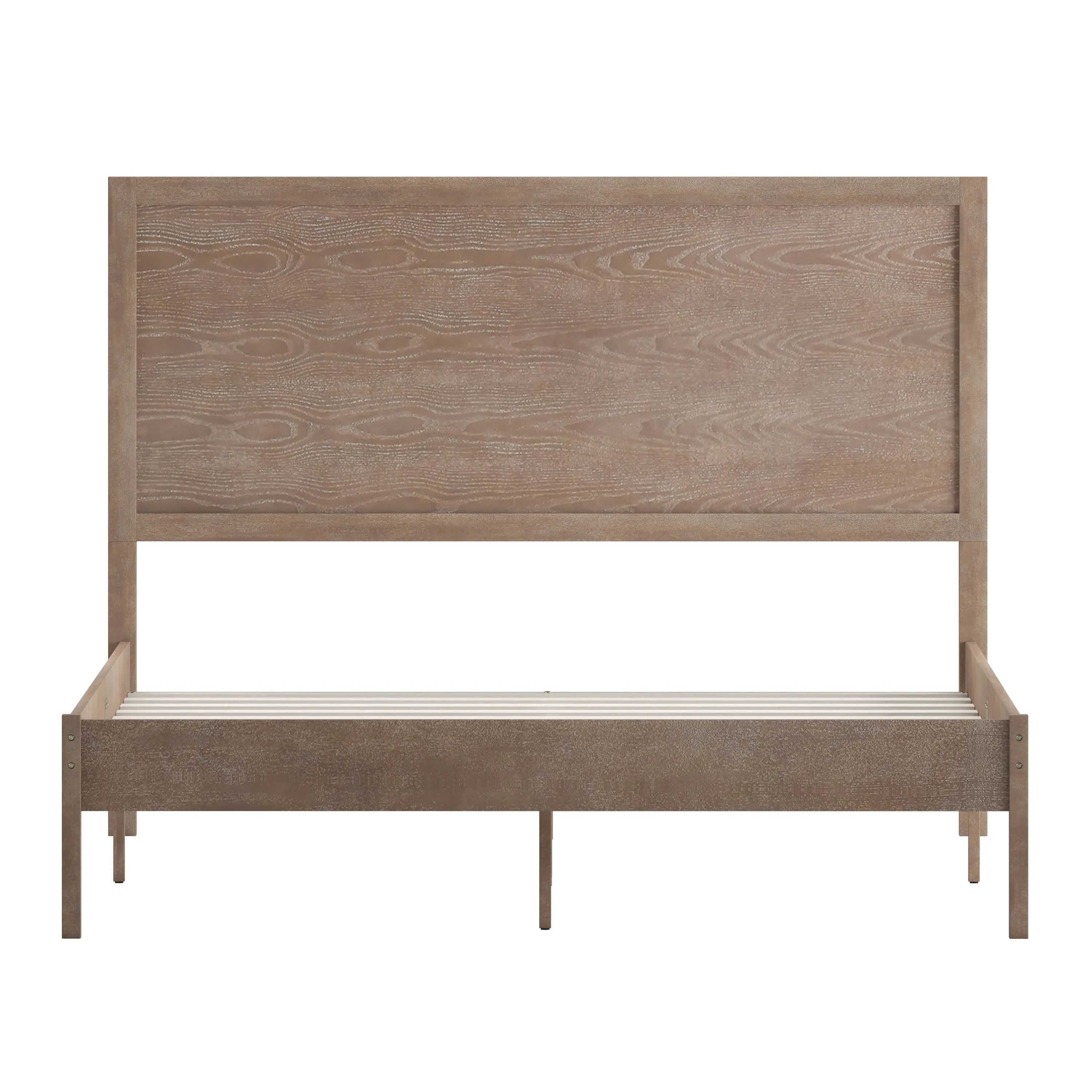 Light Brown Queen Platform Bed MG-09004QB-Q-OAK-GG