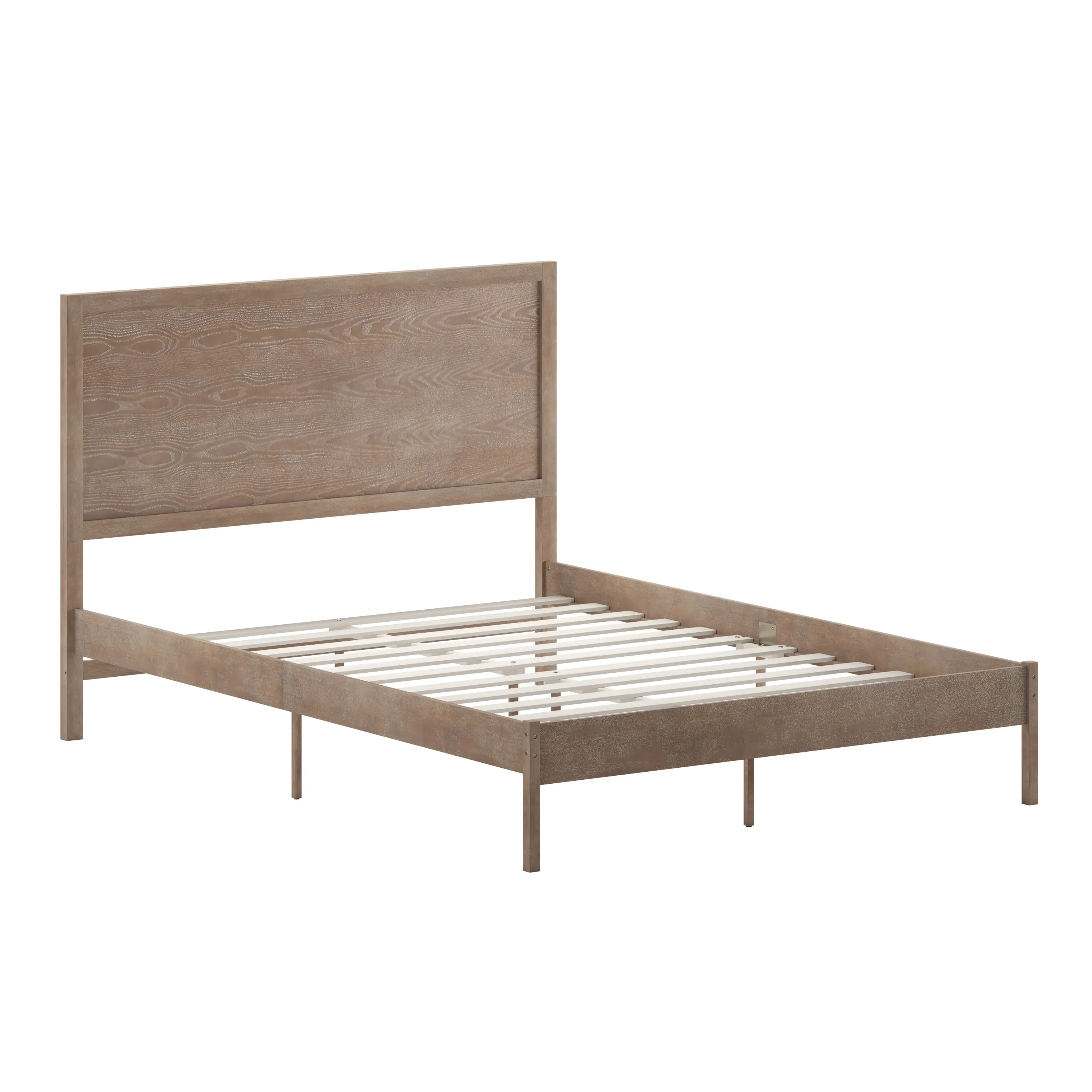 Light Brown Queen Platform Bed MG-09004QB-Q-OAK-GG