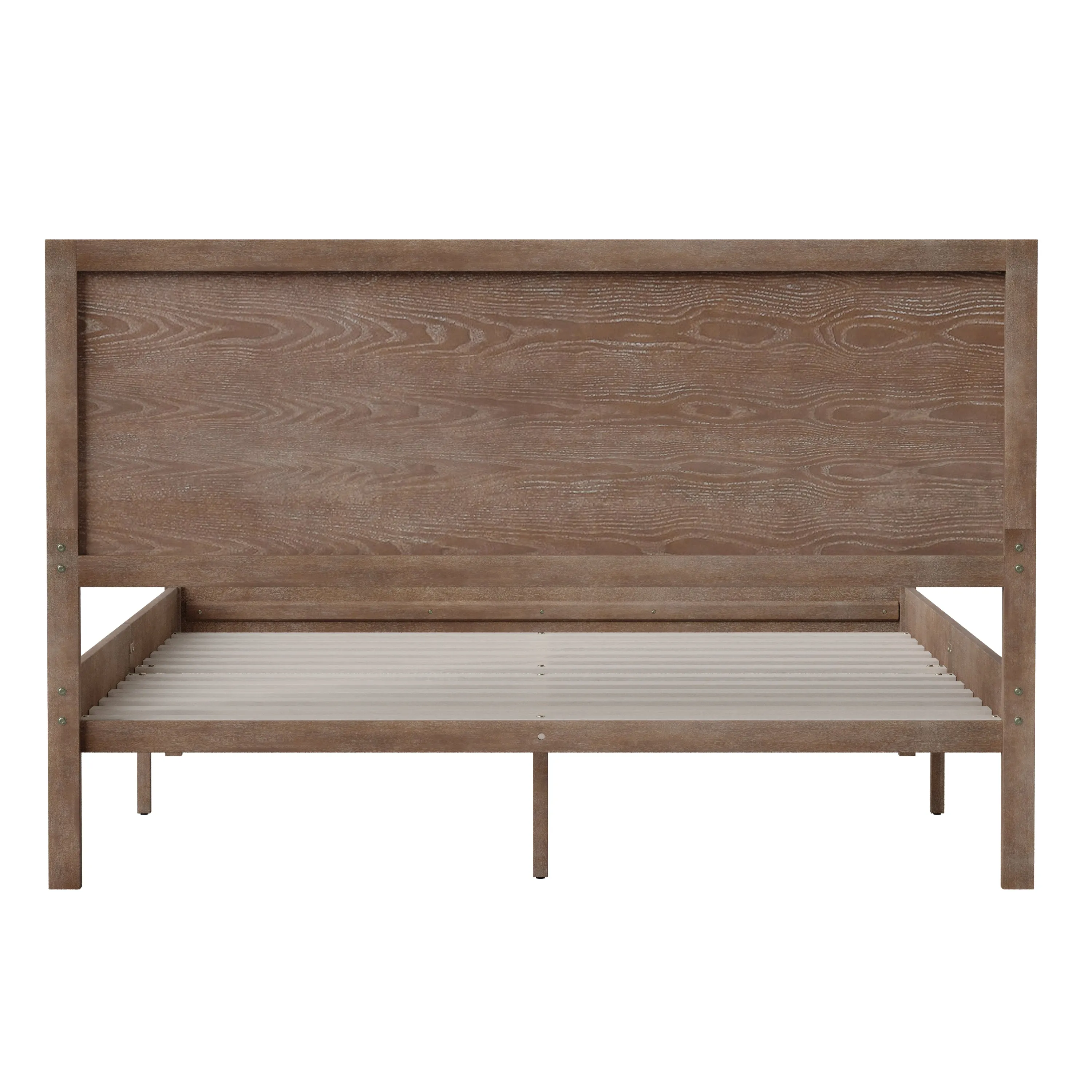 Light Brown Queen Platform Bed MG-09004QB-Q-OAK-GG
