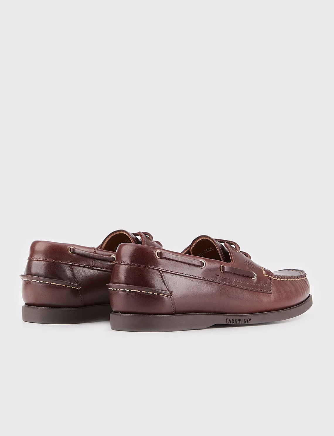 Men Brown Genuine Leather Lace Up Boat Shoes
