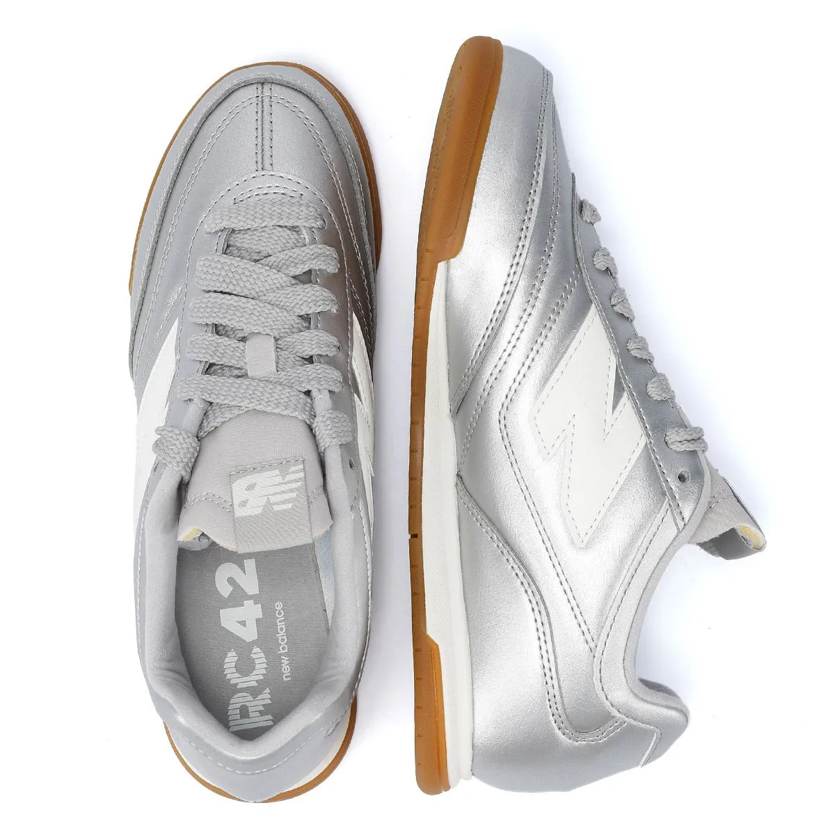 New Balance RC42 Silver Metallic Trainers