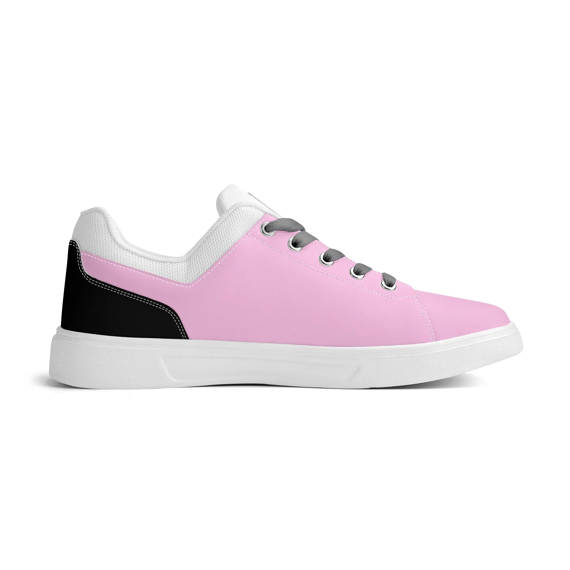 Pink Unisex Lightweight Brand Low Top PU Mesh Skateboard Shoes
