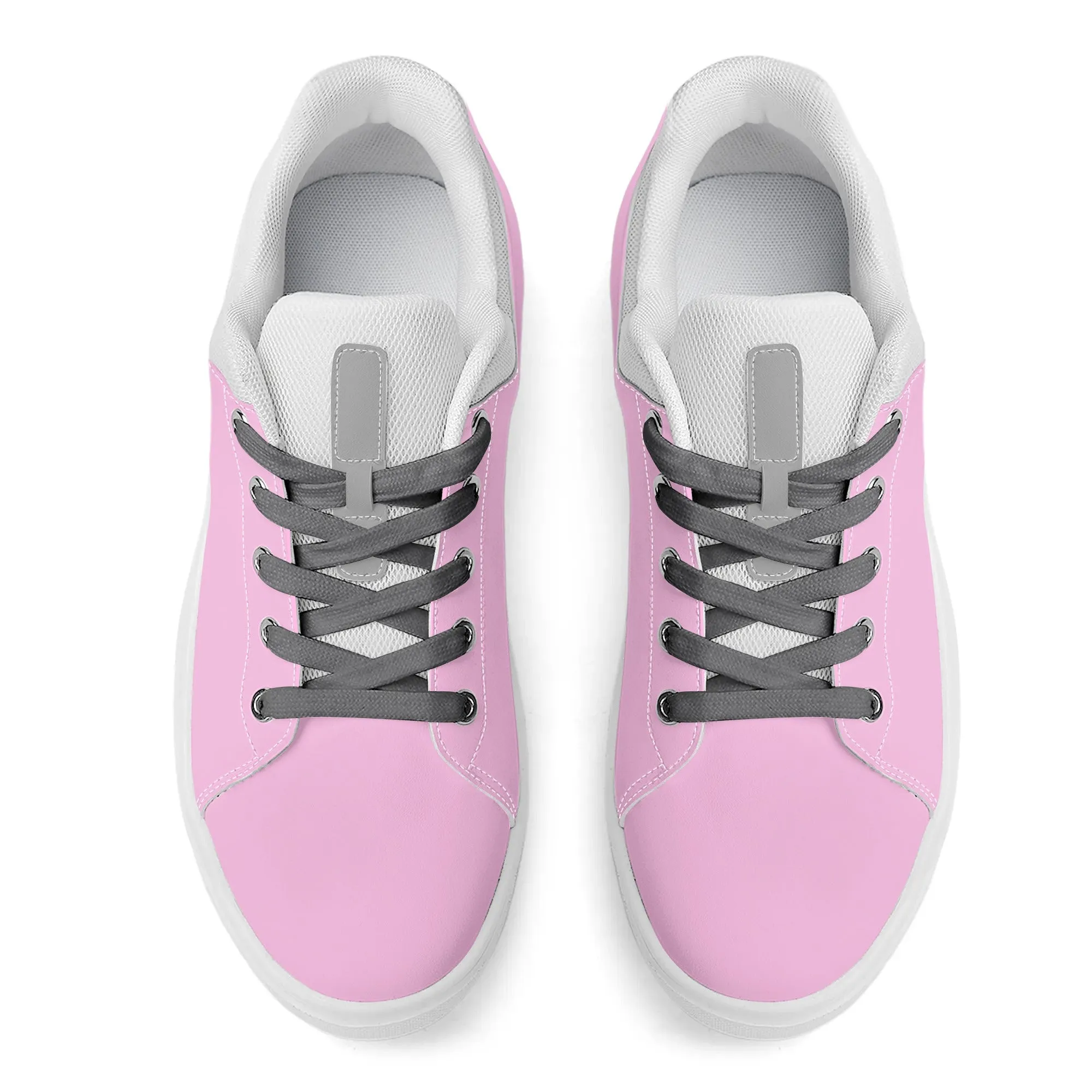 Pink Unisex Lightweight Brand Low Top PU Mesh Skateboard Shoes