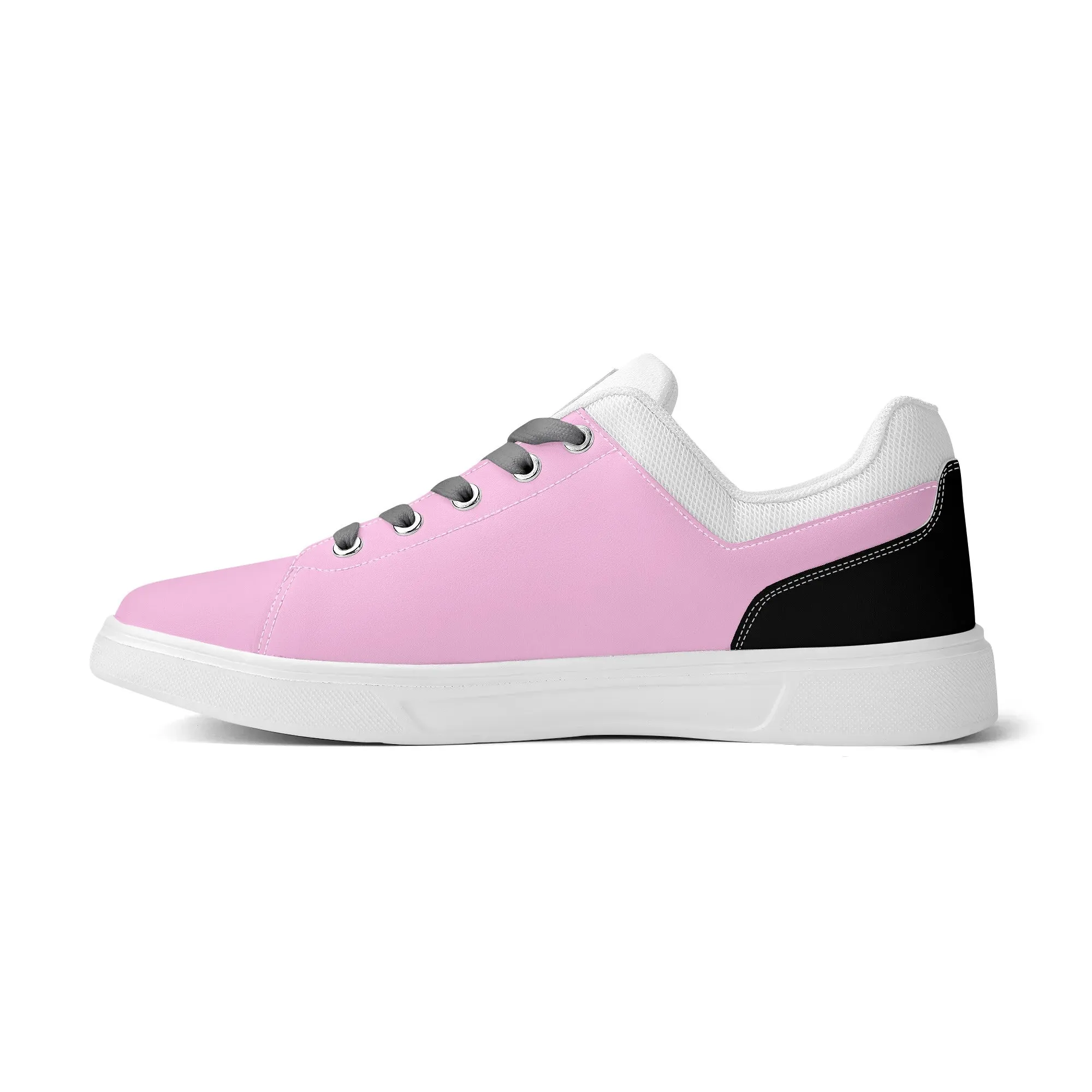 Pink Unisex Lightweight Brand Low Top PU Mesh Skateboard Shoes