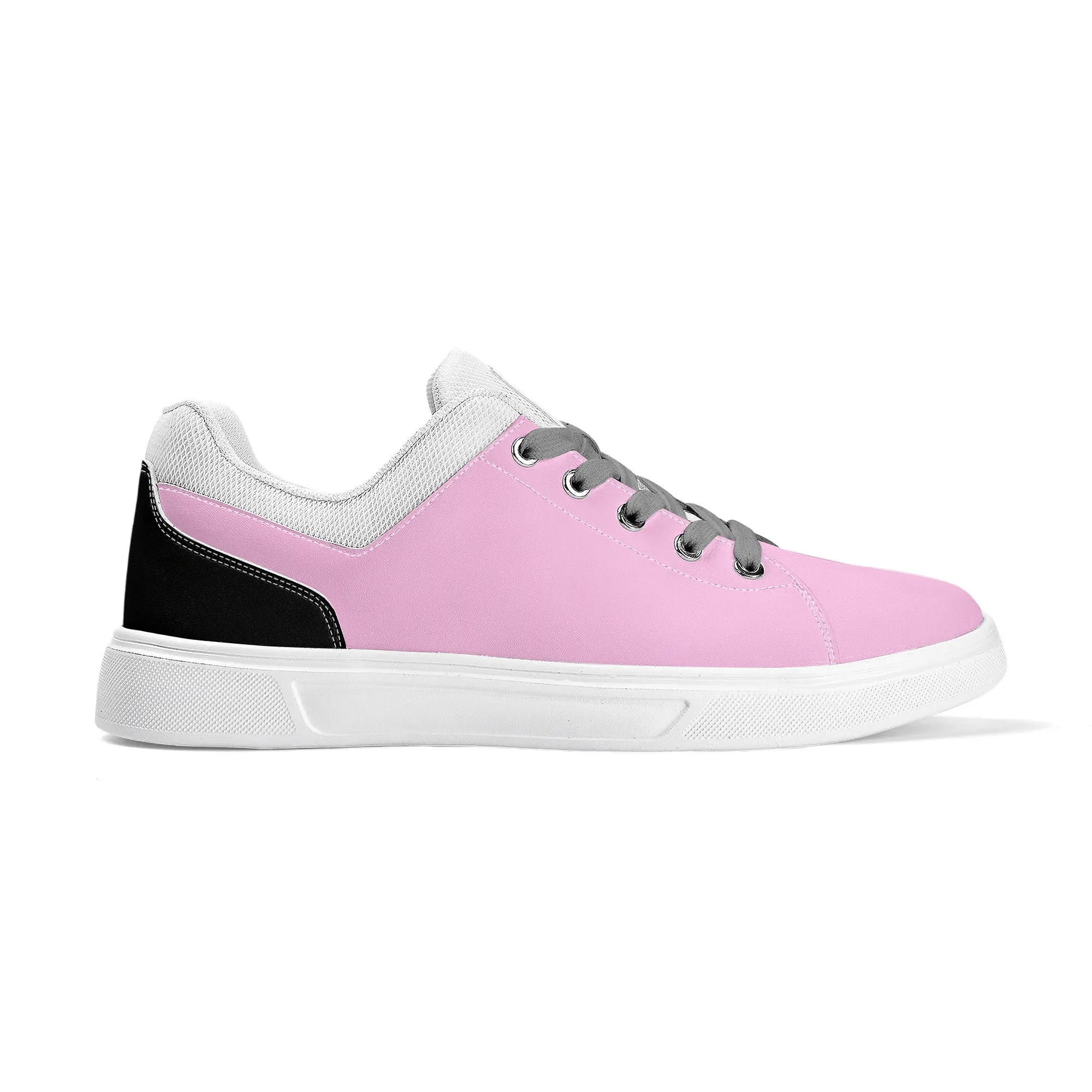 Pink Unisex Lightweight Brand Low Top PU Mesh Skateboard Shoes