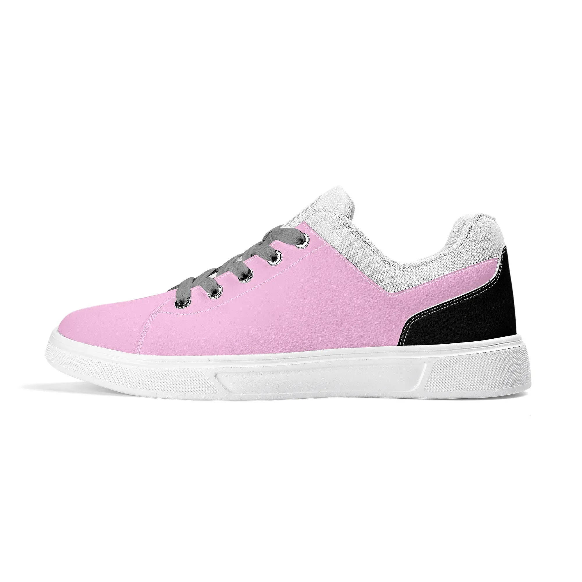 Pink Unisex Lightweight Brand Low Top PU Mesh Skateboard Shoes
