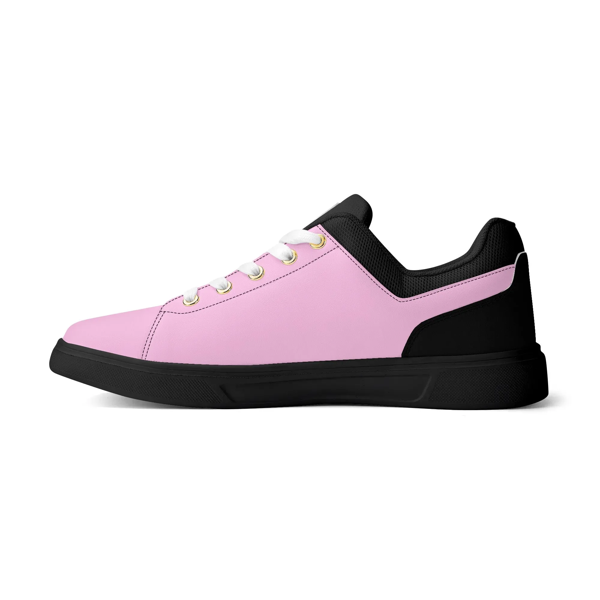Pink Unisex Lightweight Brand Low Top PU Mesh Skateboard Shoes