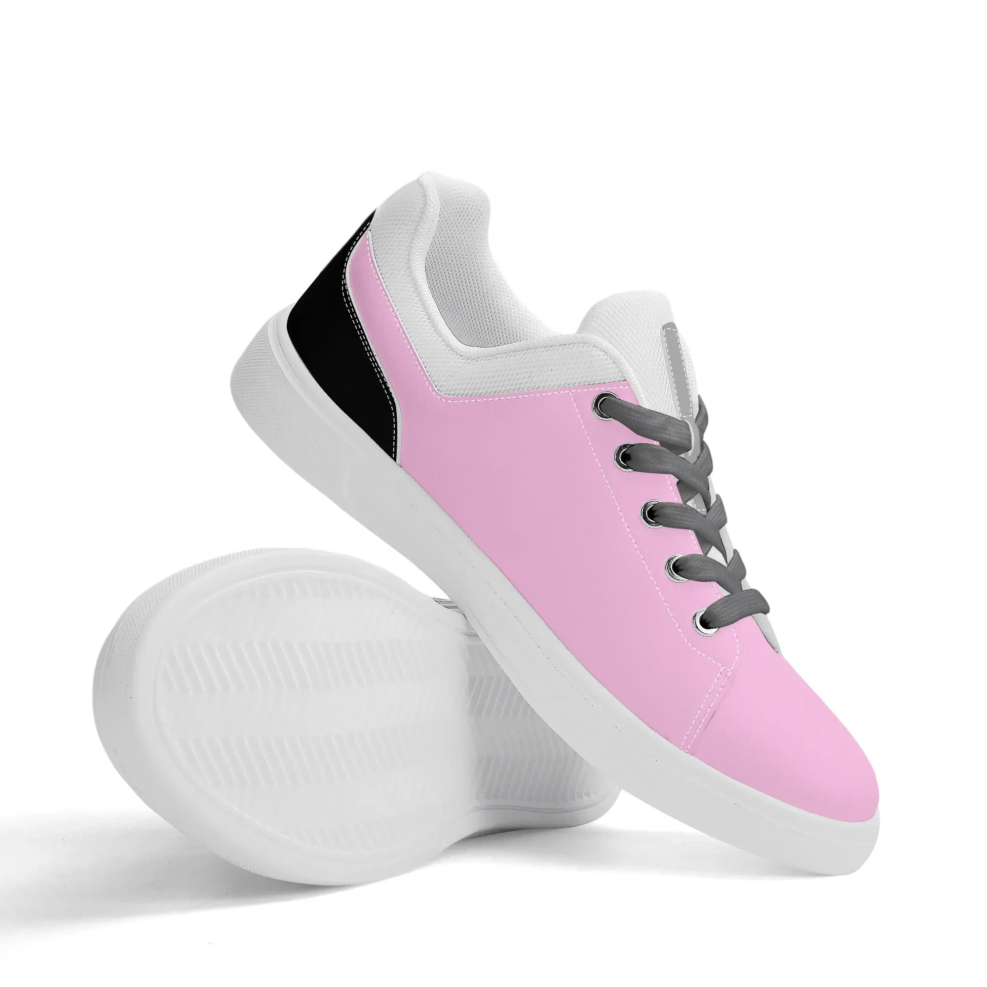 Pink Unisex Lightweight Brand Low Top PU Mesh Skateboard Shoes