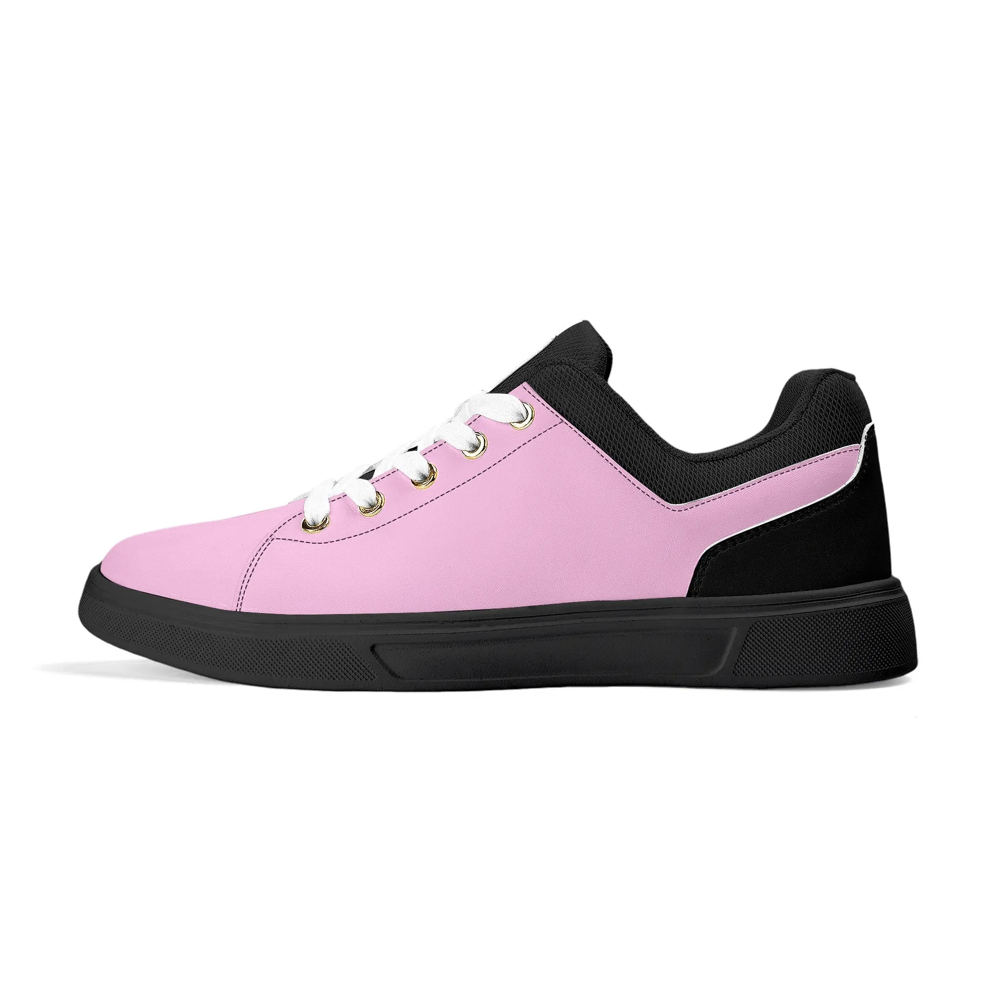 Pink Unisex Lightweight Brand Low Top PU Mesh Skateboard Shoes