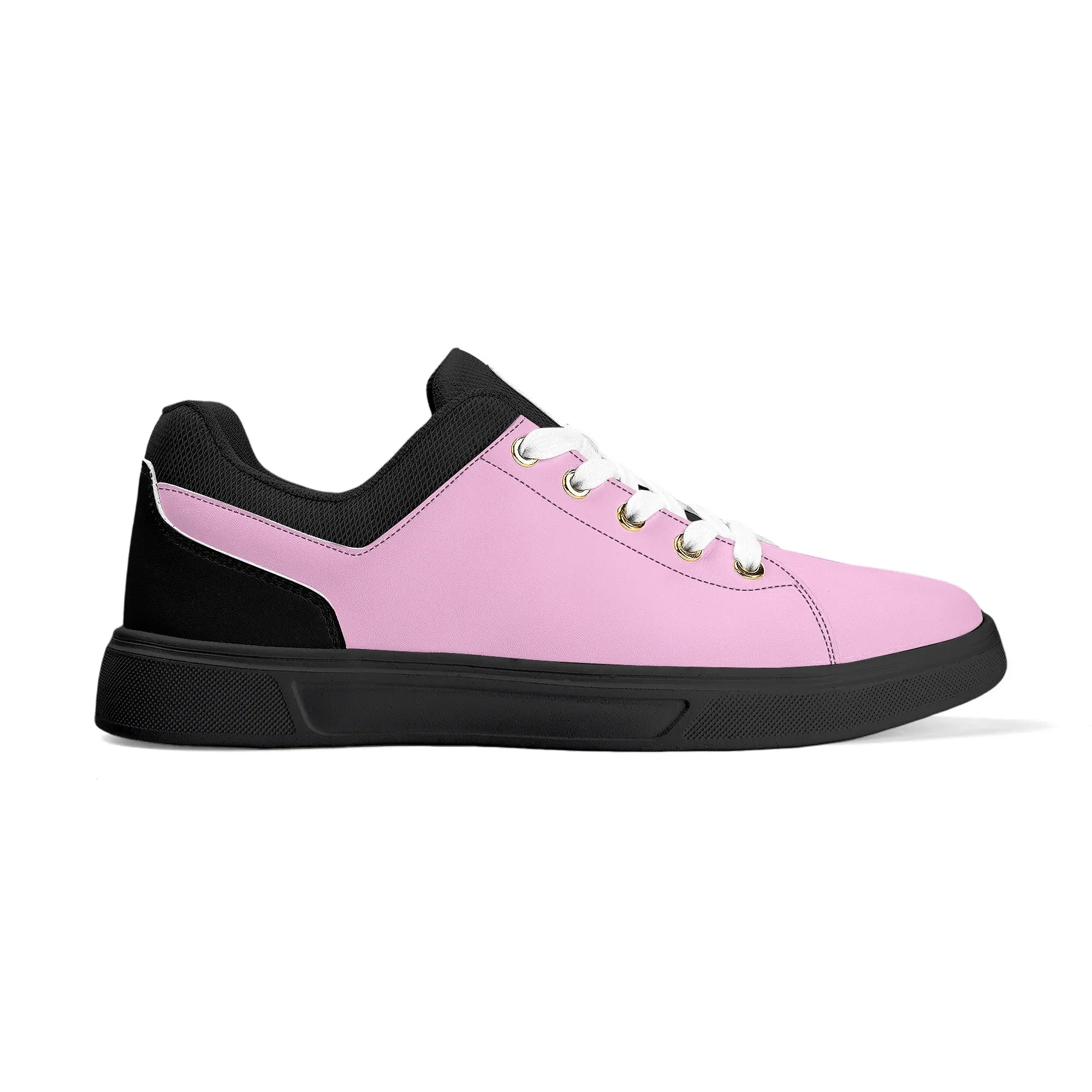 Pink Unisex Lightweight Brand Low Top PU Mesh Skateboard Shoes
