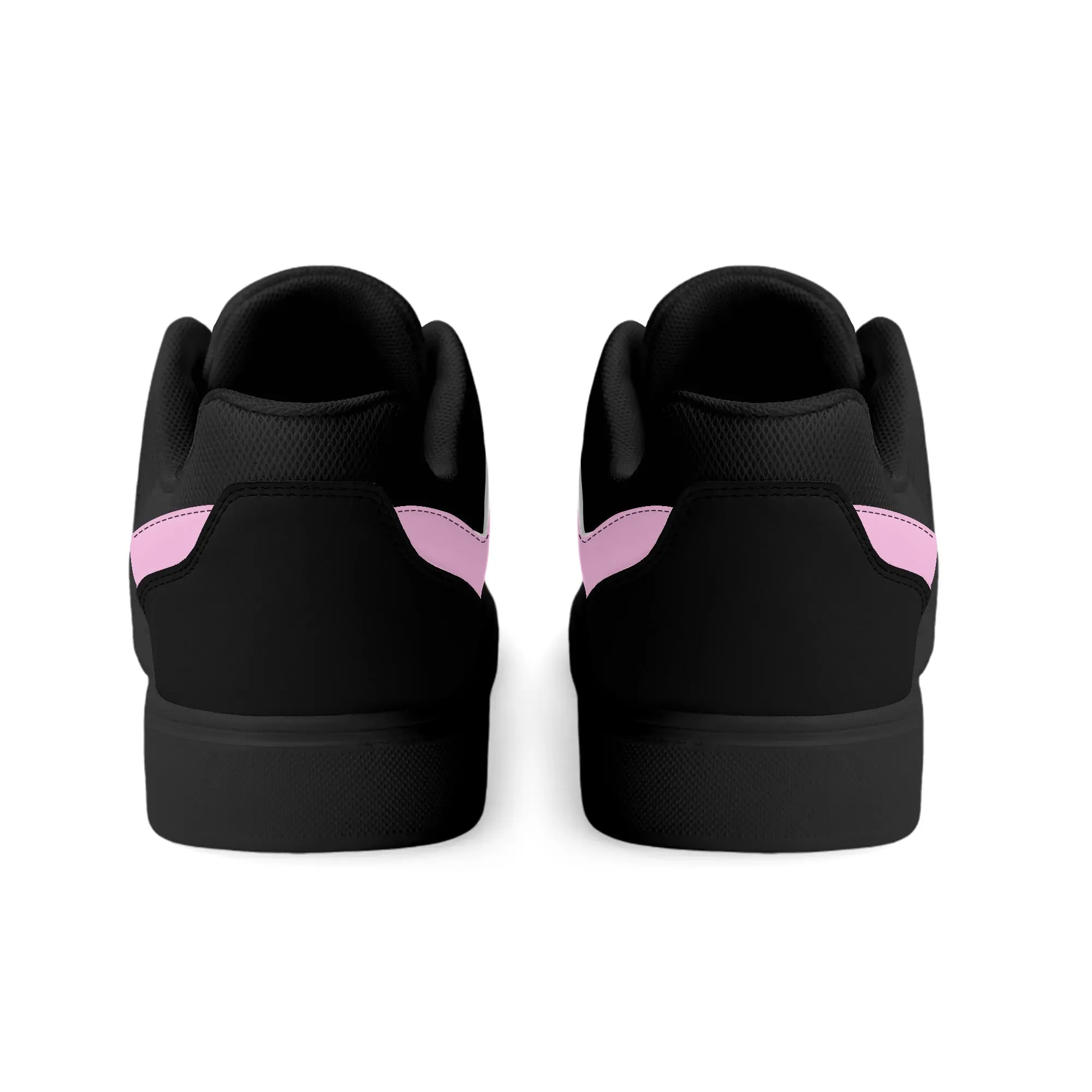 Pink Unisex Lightweight Brand Low Top PU Mesh Skateboard Shoes