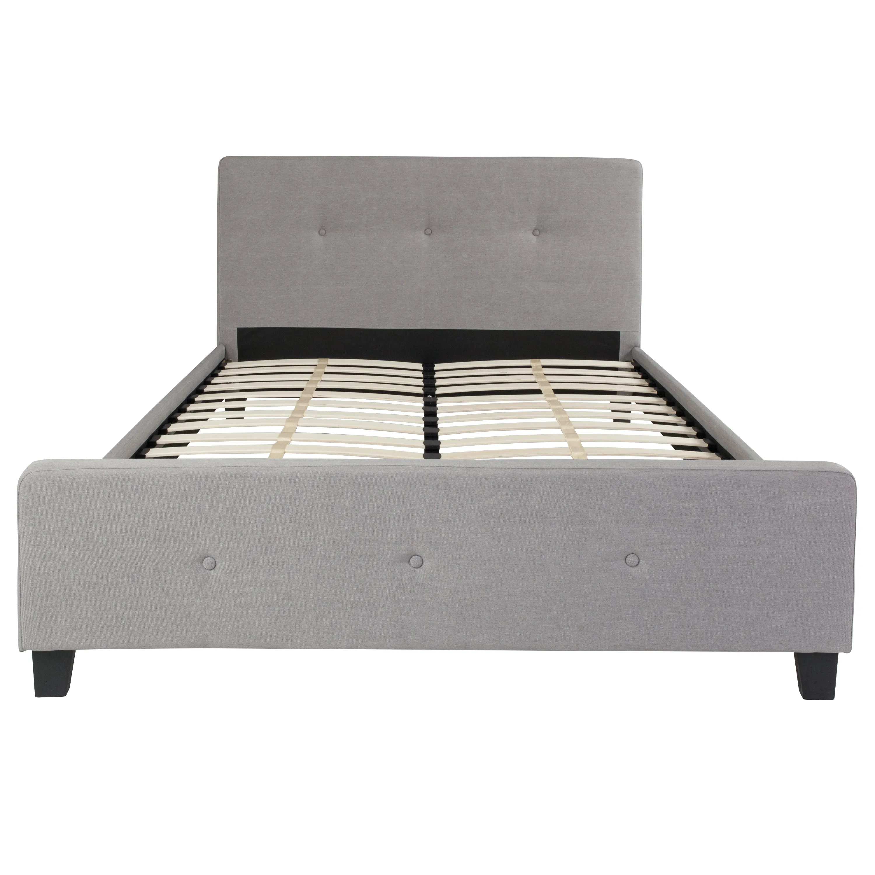 Queen Platform Bed-Light Gray HG-27-GG