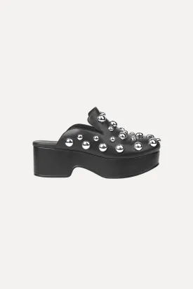 Studded Clog - Jet Black