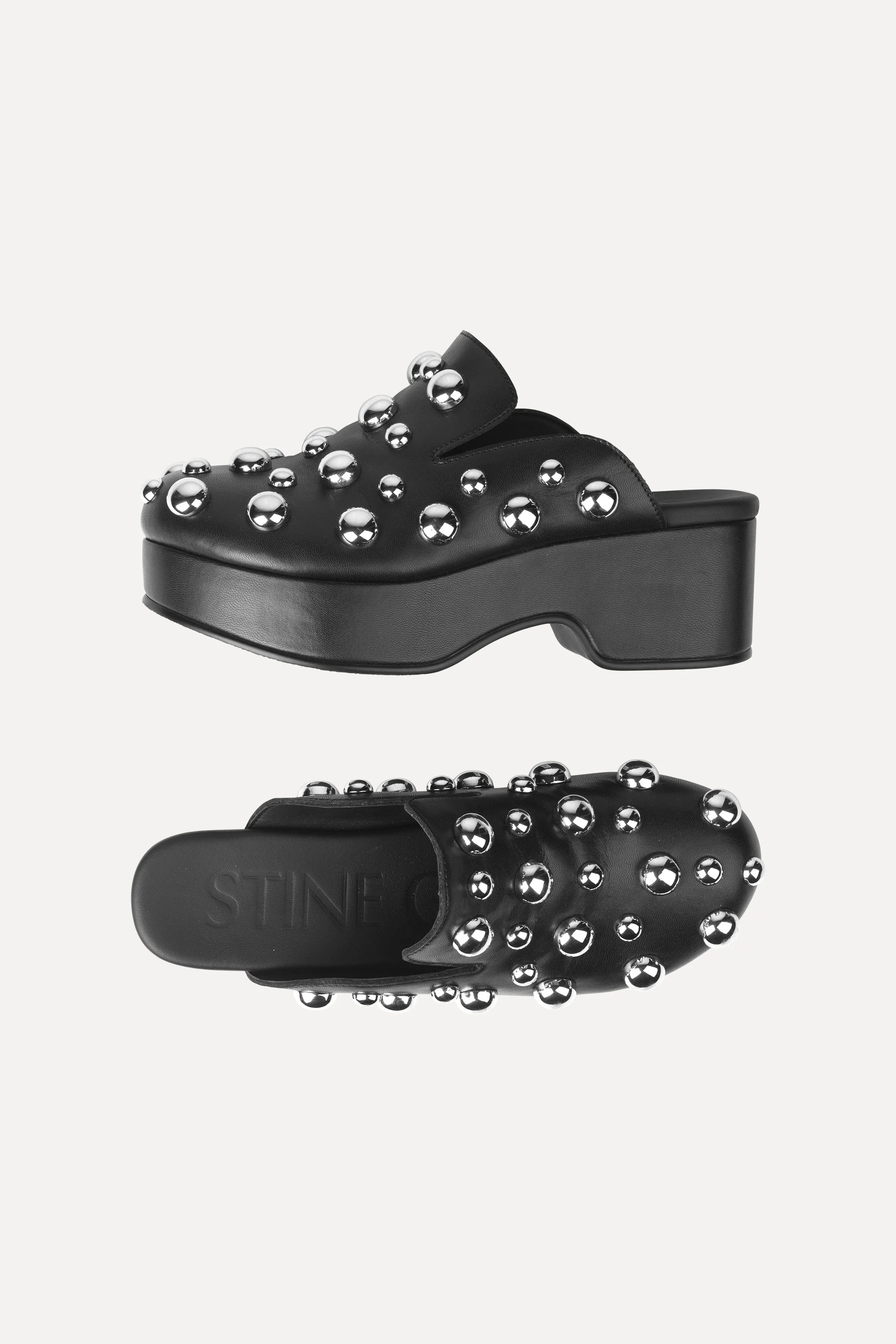 Studded Clog - Jet Black