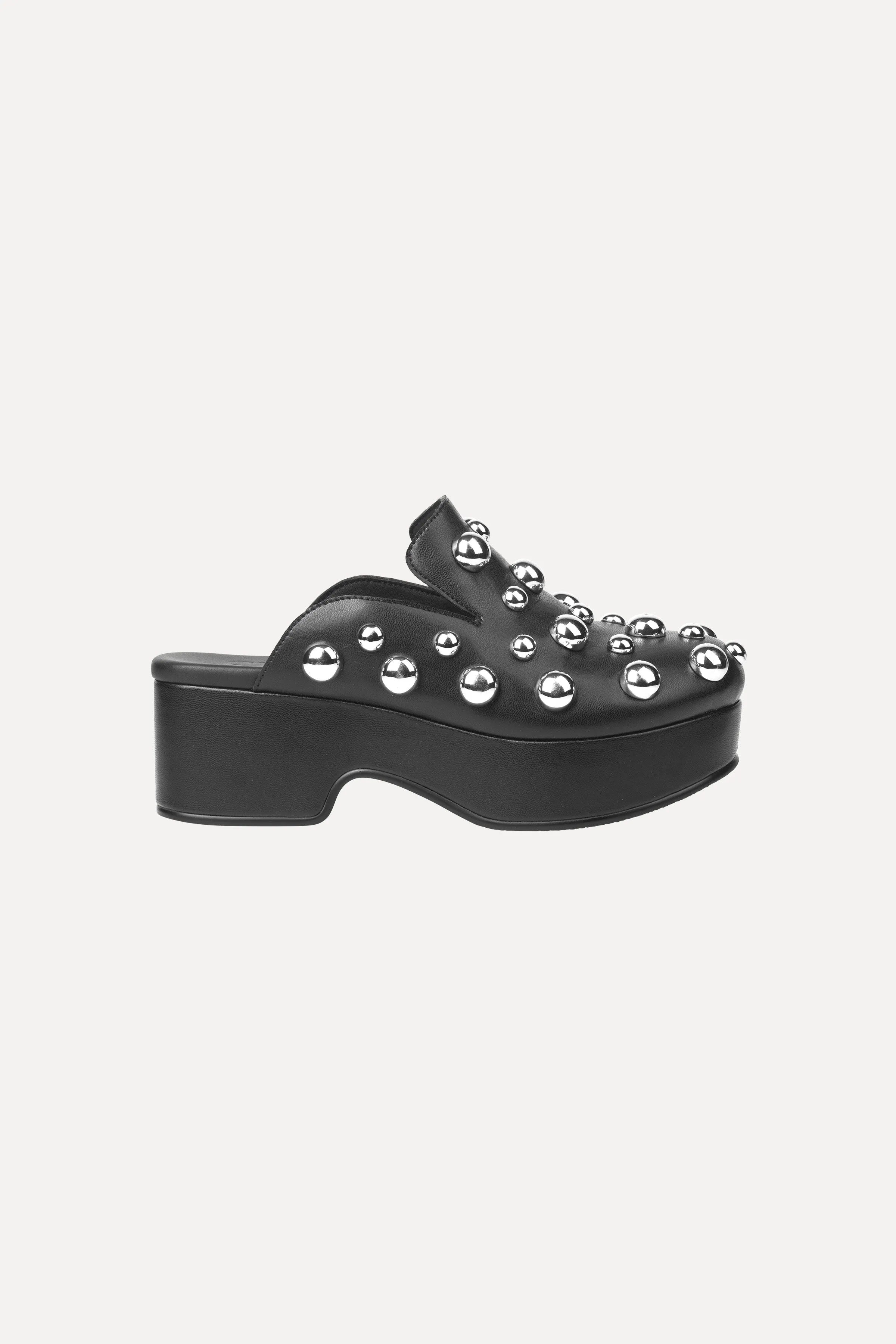 Studded Clog - Jet Black