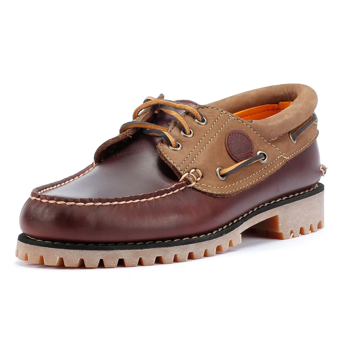 Timberland Authentic Leather Burgundy Boat Shoes