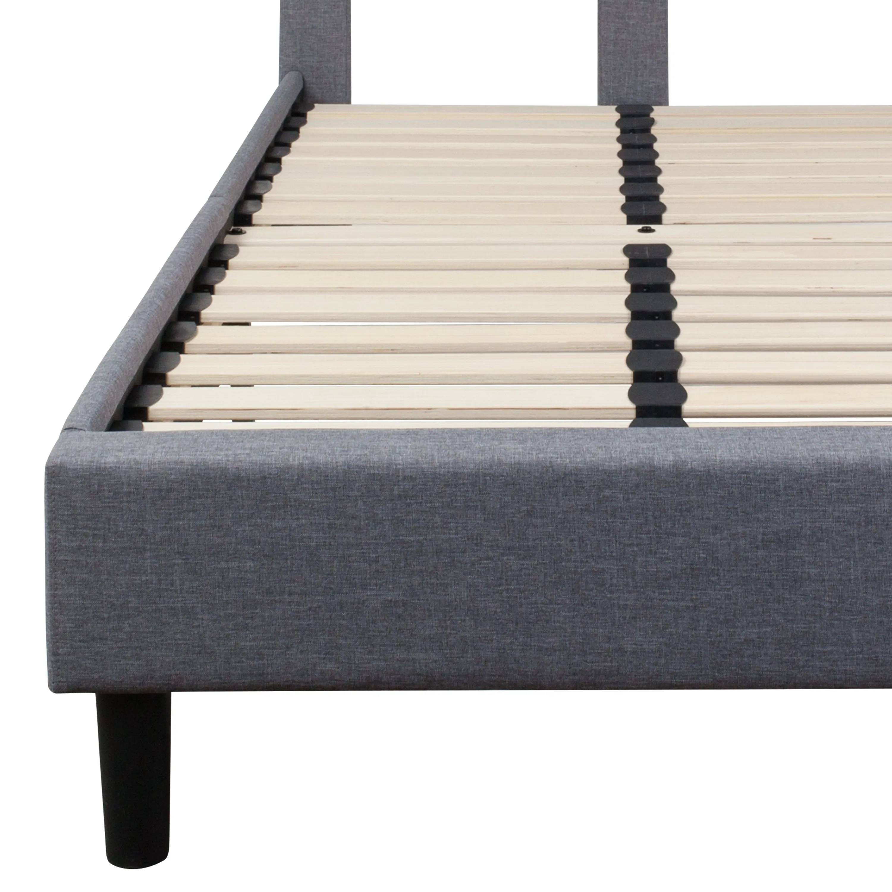 Twin Platform Bed-Light Gray SL-BK4-T-LG-GG