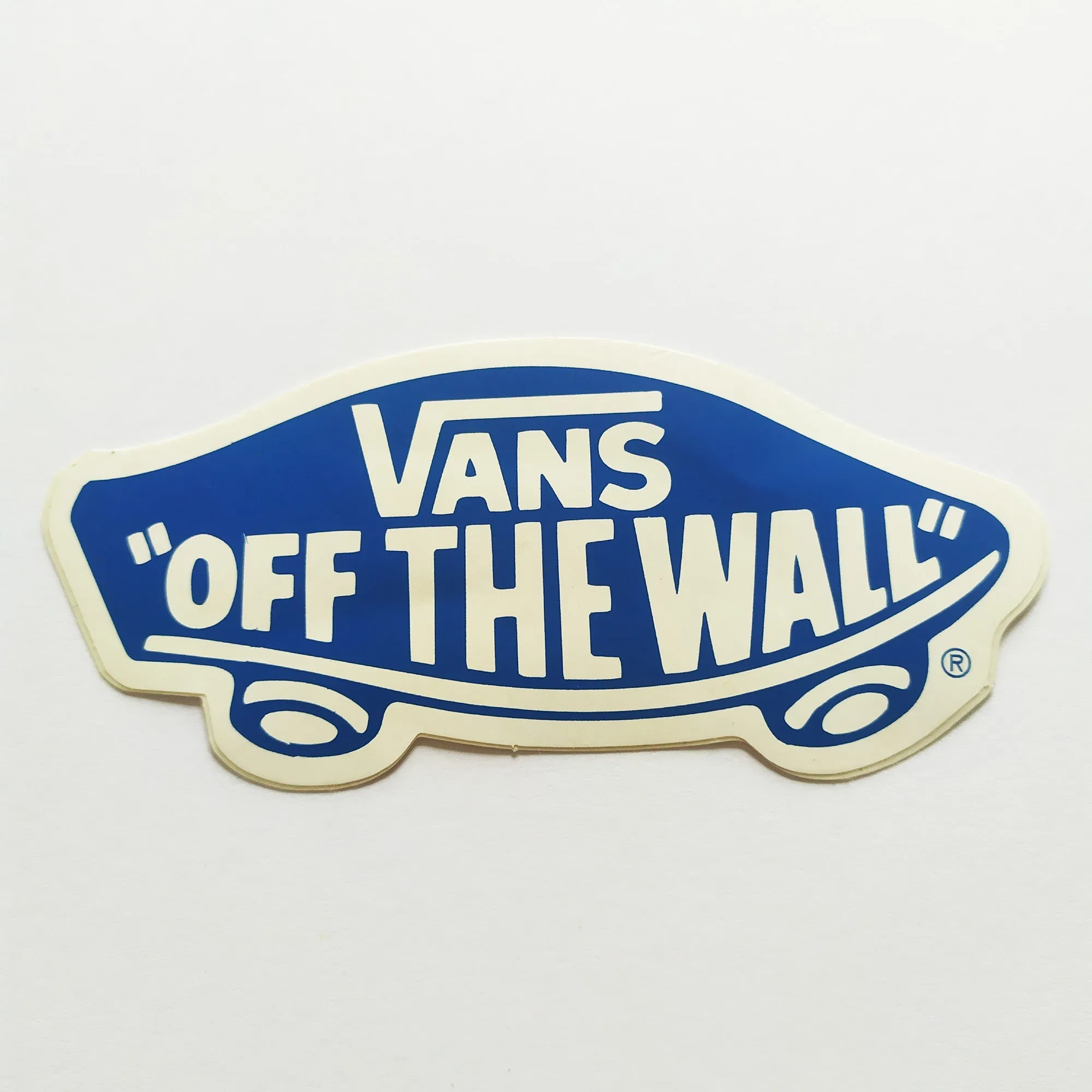 Vans Shoes "Off The Wall " Skateboard Sticker - Blue